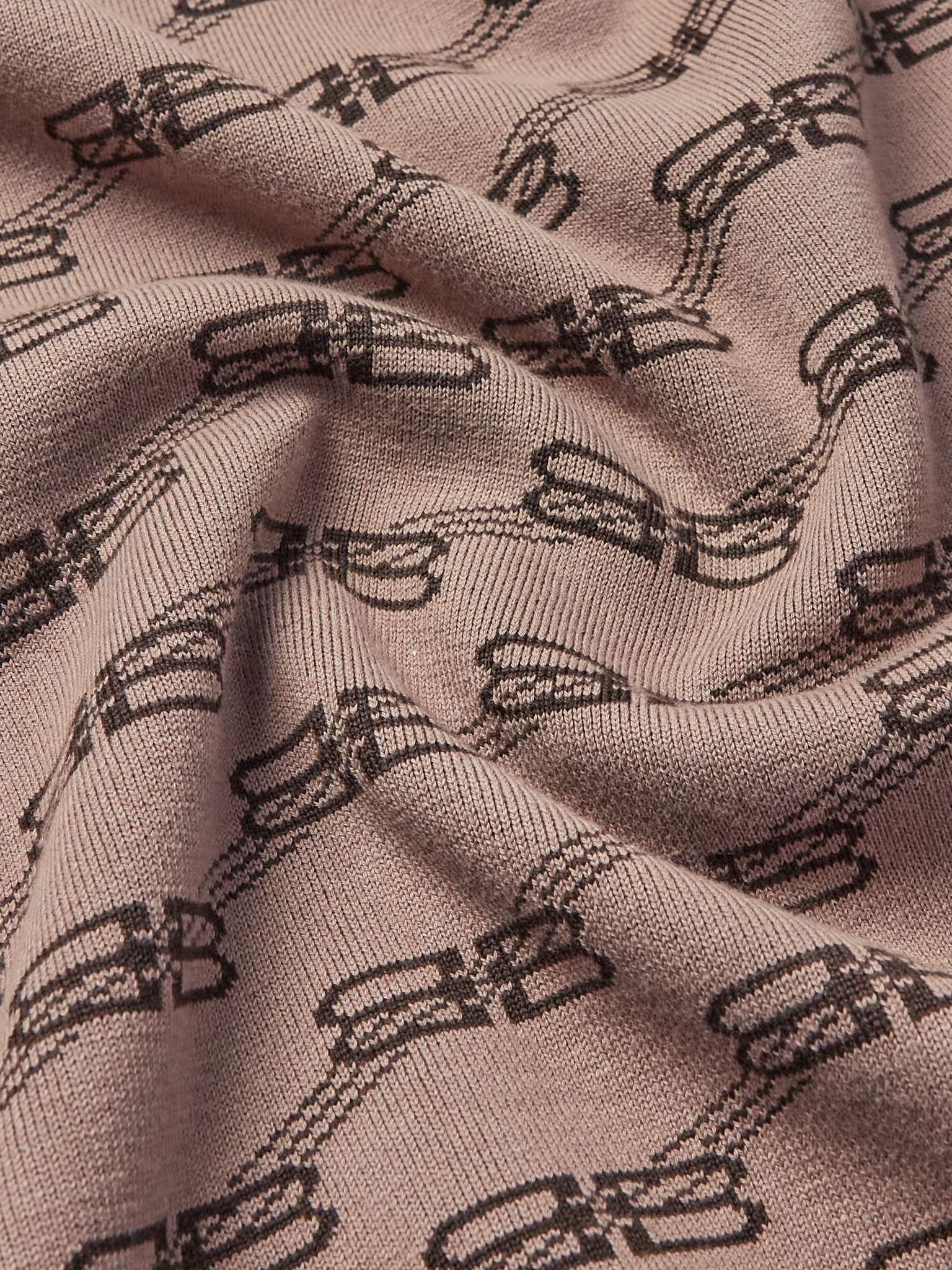 Logo-Jacquard Knitted Sweater - 3