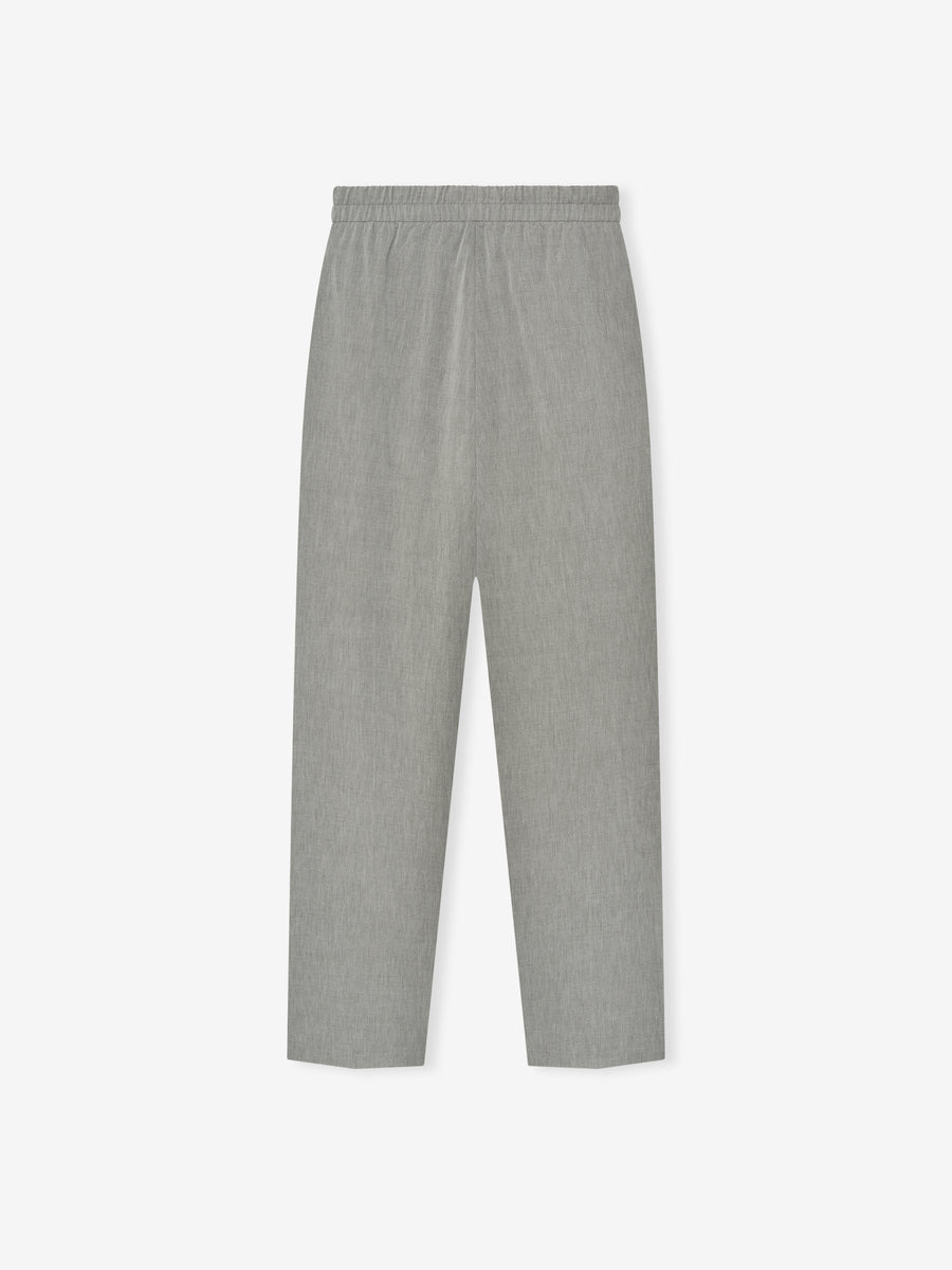 Virgin Wool Drawstring Straight Pant - 2