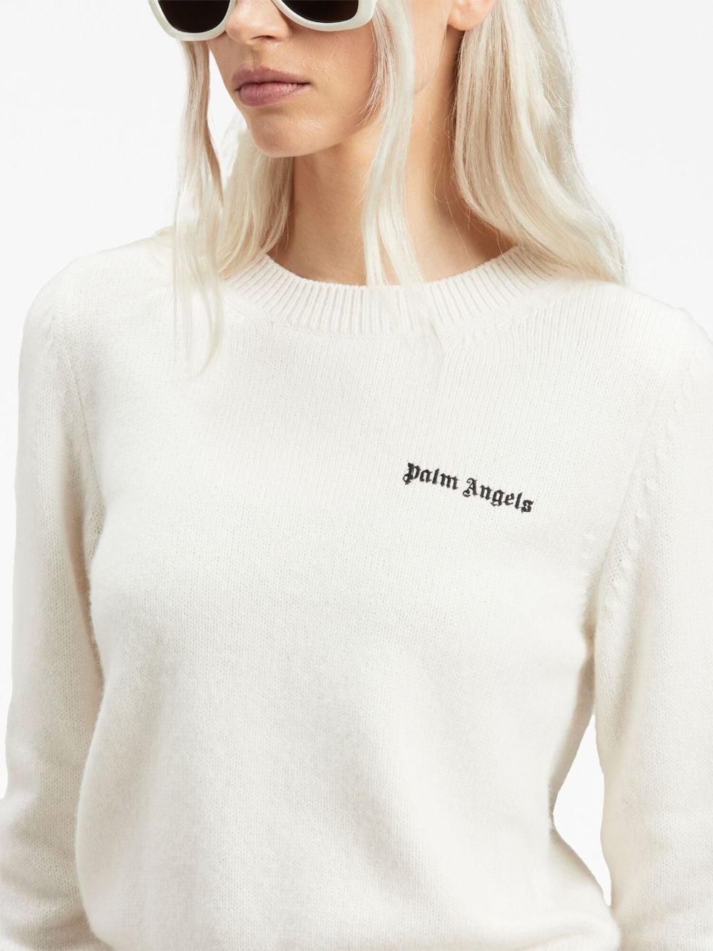 logo-embroidered crew-neck jumper - 6