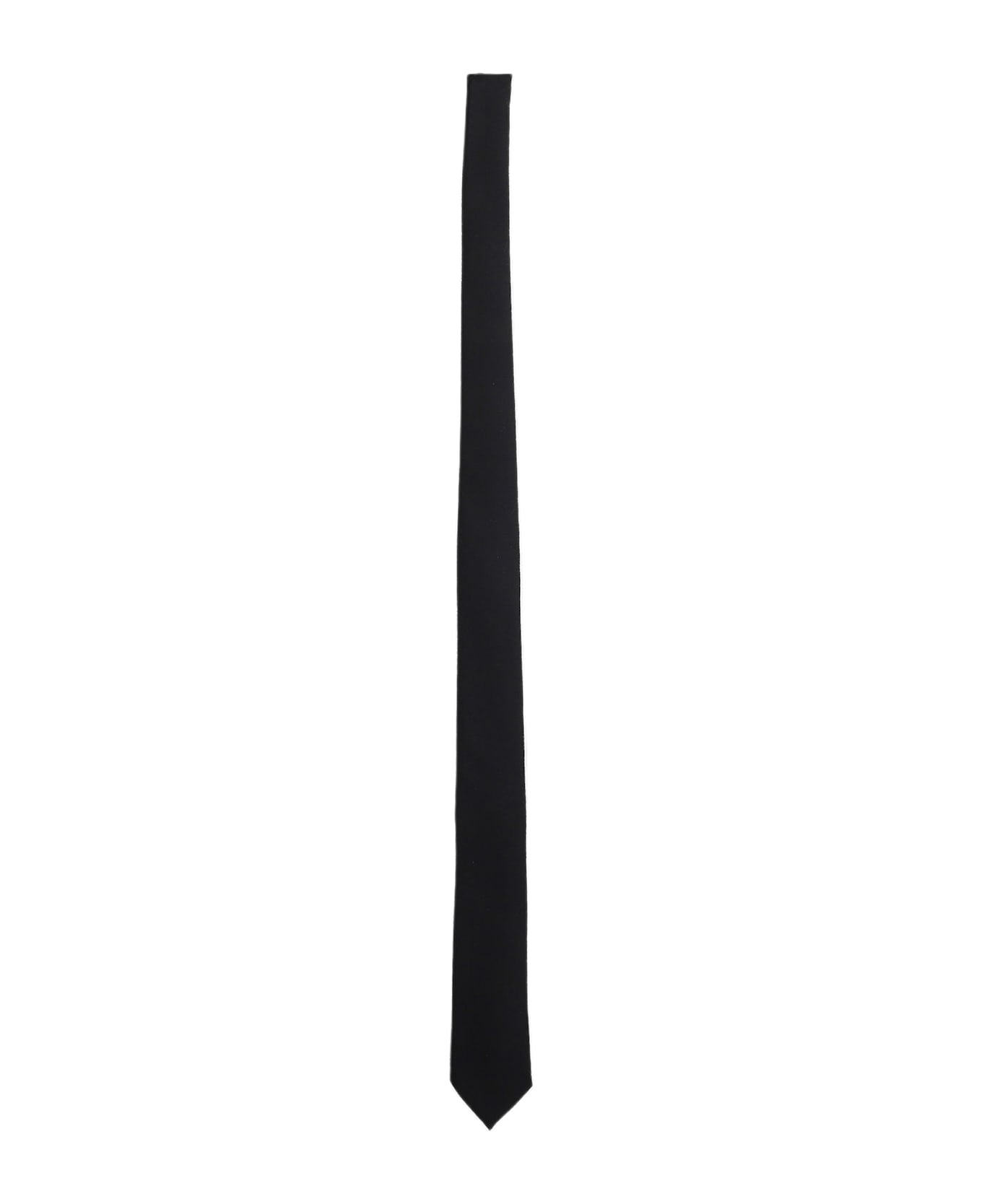 Tie In Black Wool - 1