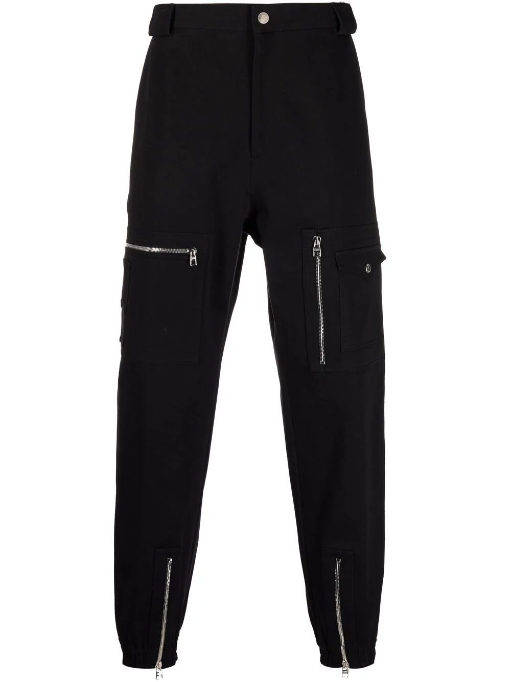 zip-detail trousers - 1