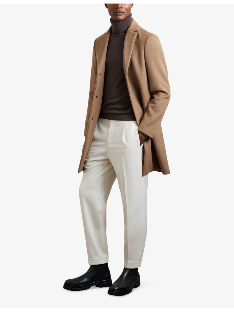 REISS Gable Single-Breasted Wool-Blend Overcoat outlook