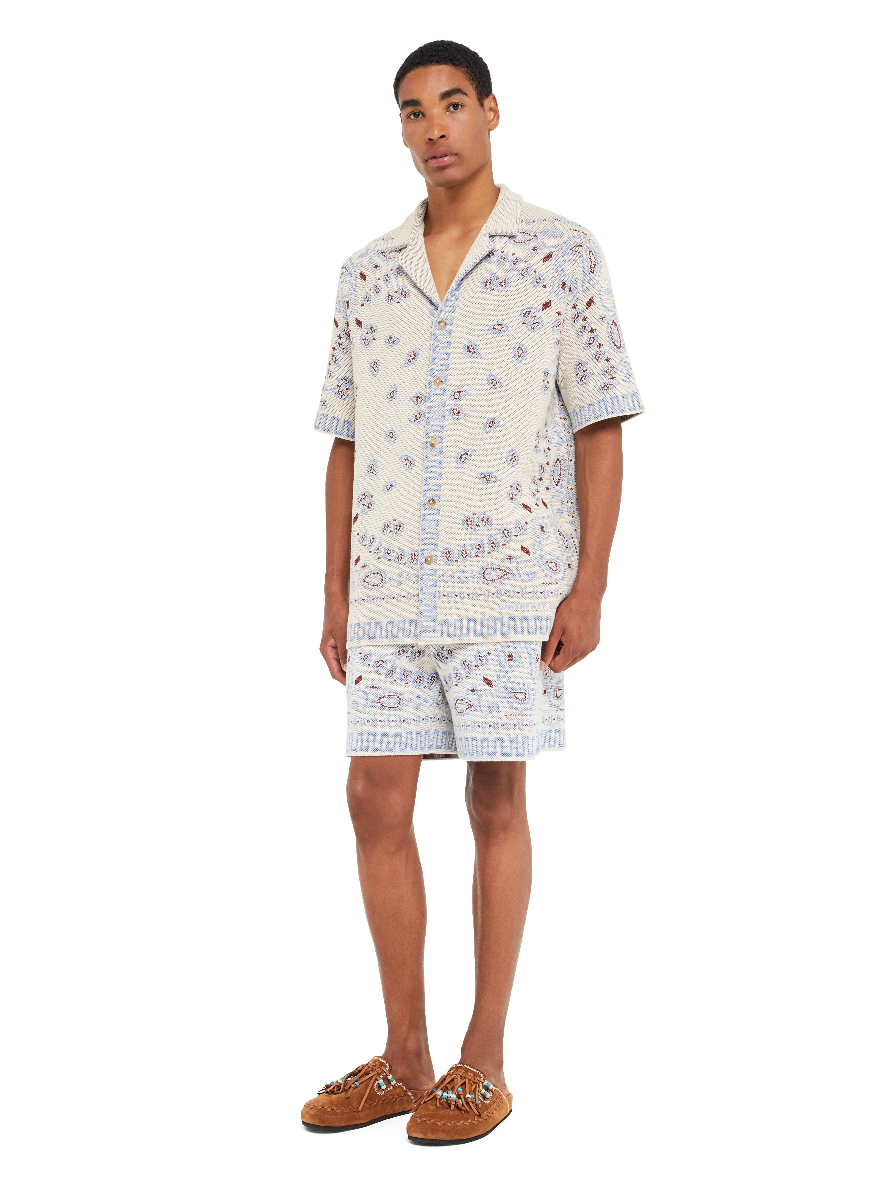 Cotton Piquet Bandana Shirt - 2