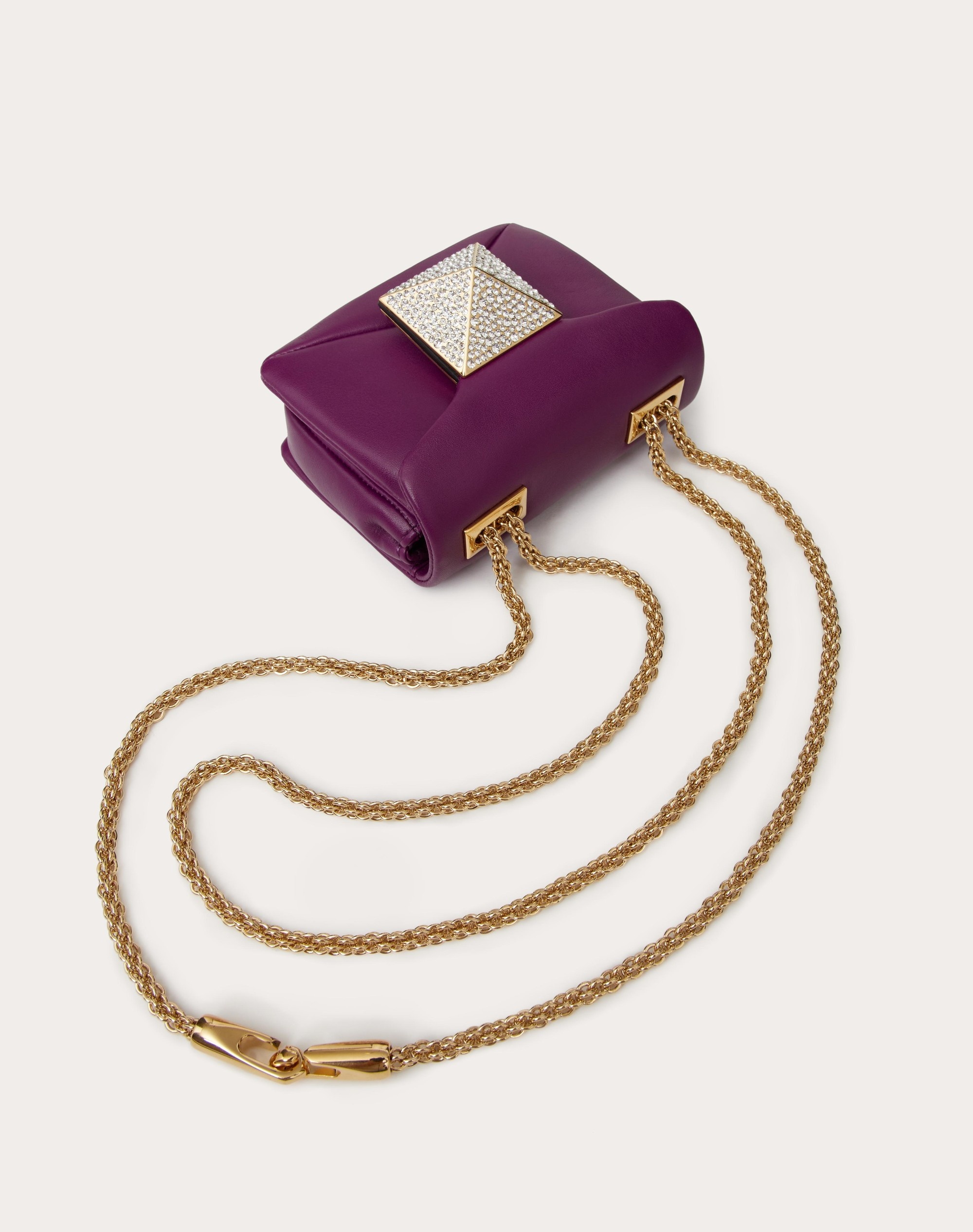 MICRO ONE STUD NAPPA AND CRYSTAL STUD HANDBAG - 6