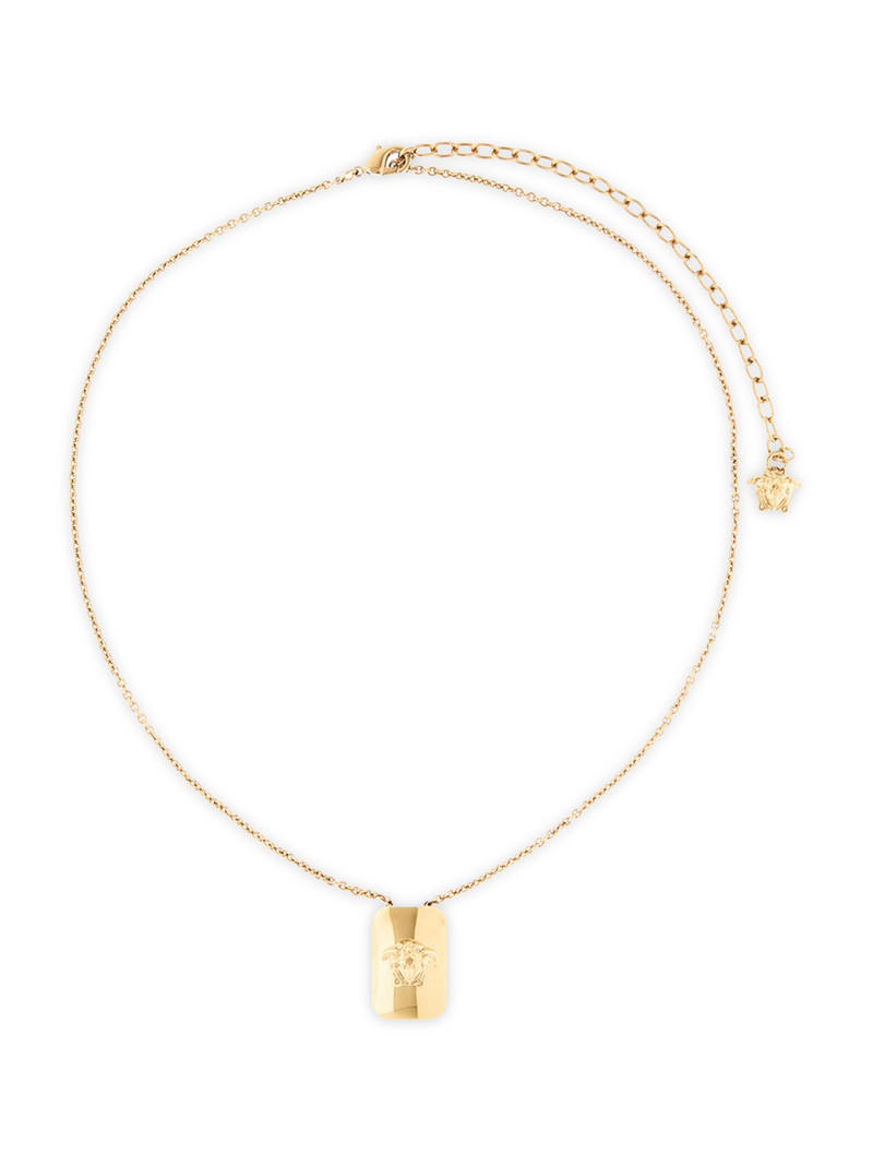 Men's Goldtone Or Silvertone Medusa Pendant Necklace - Gold 1