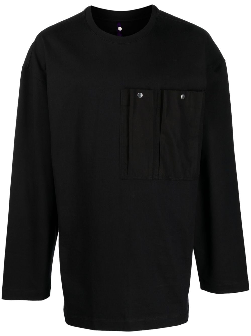 logo-patch organic-cotton sweatshirt - 1