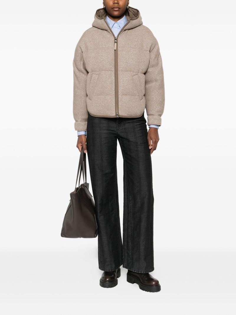 Brunello Cucinelli hooded puffer jacket outlook