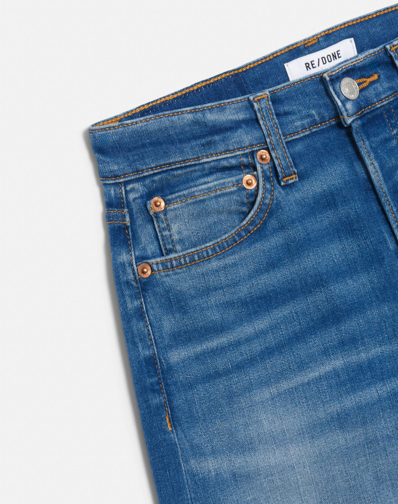 Comfort Stretch Mid Rise Wide Leg Crop - Viper Blue 8