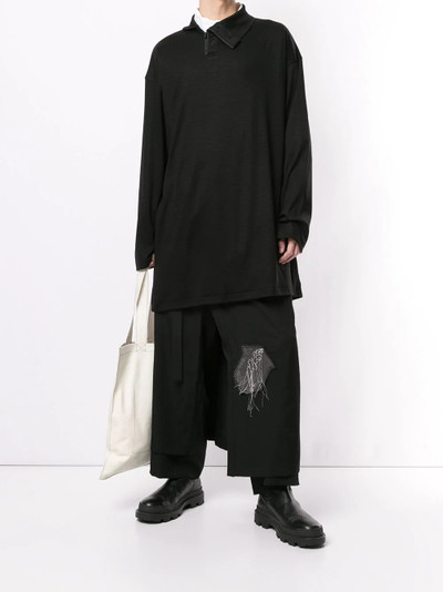 Yohji Yamamoto oversized long-sleeve top outlook