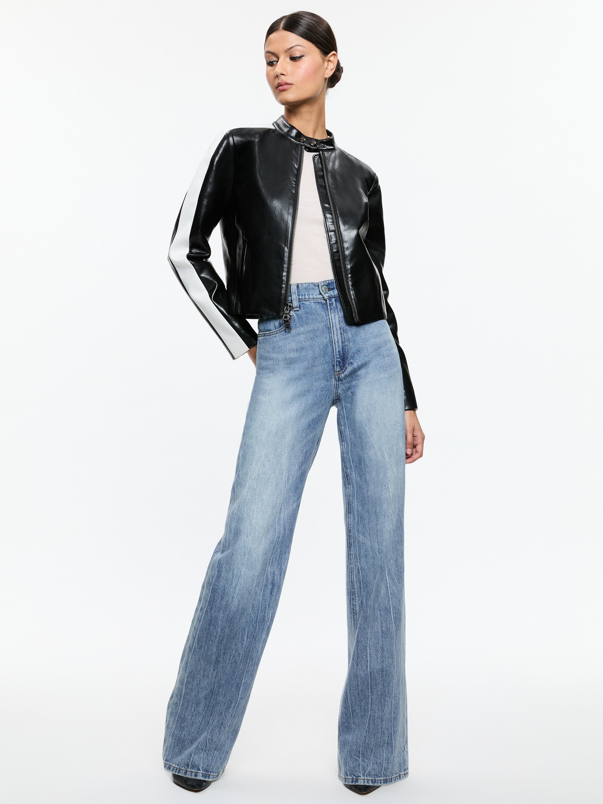 RICKIE VEGAN LEATHER RACER JACKET - 6