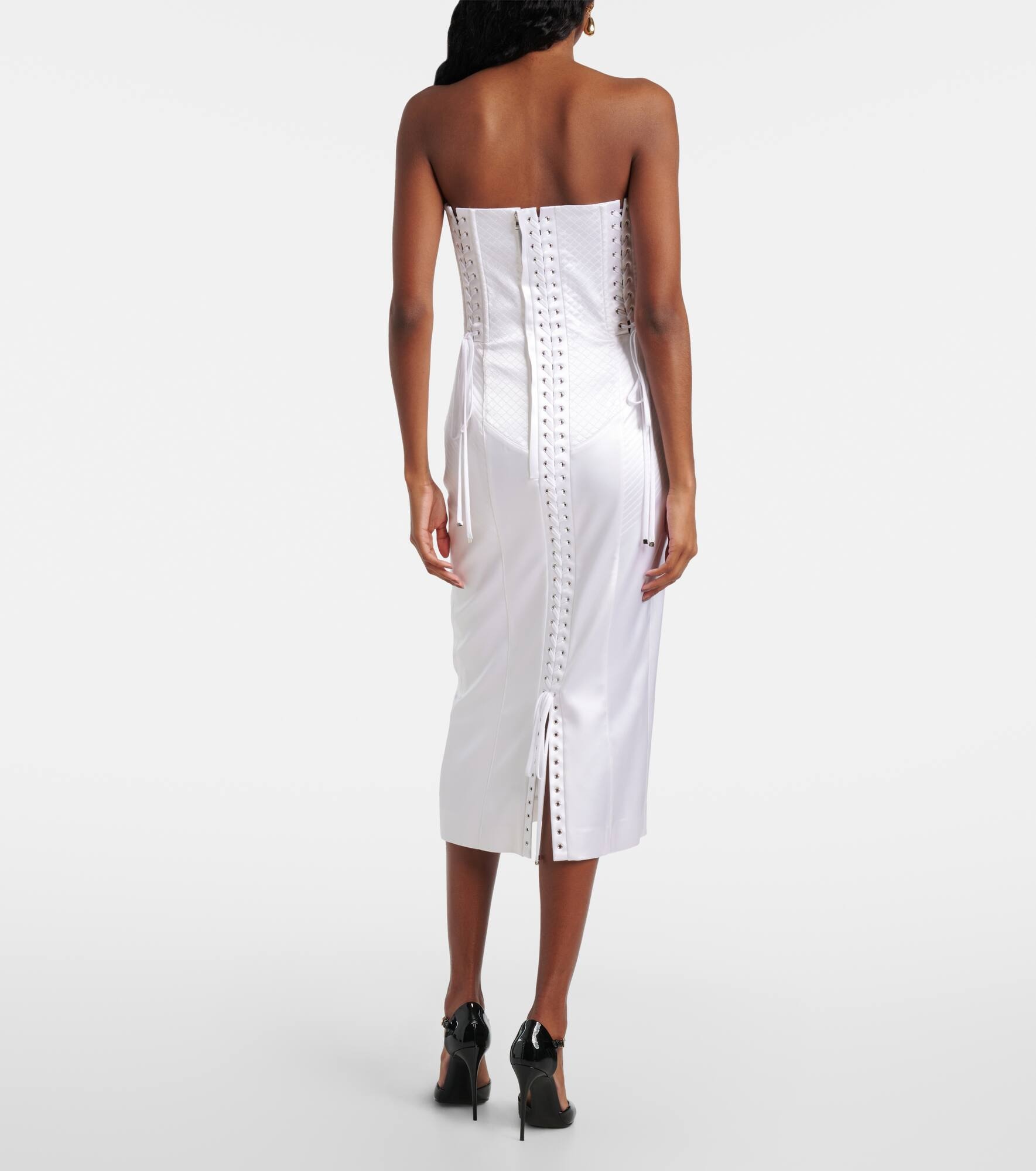 Strapless satin corset dress - 3