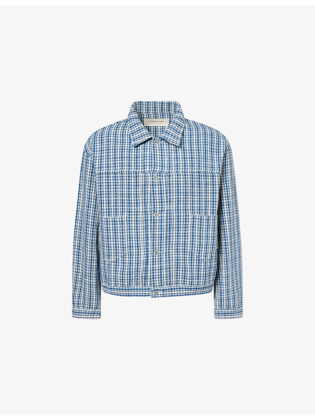 Sundae Check-Print Cotton-Knit Jacket - 1