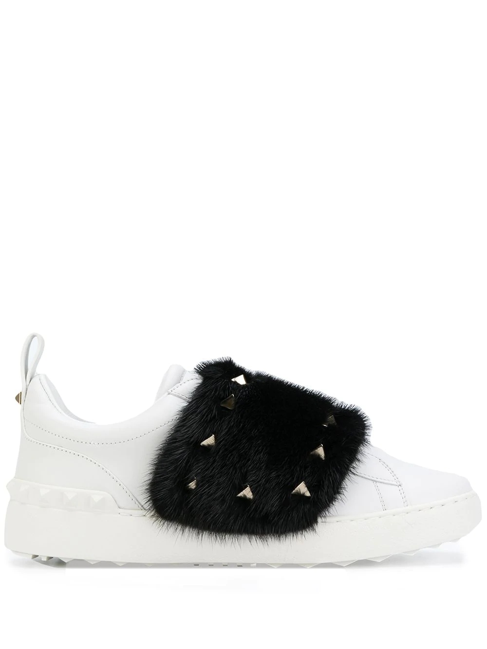 fur and stud sneakers  - 1