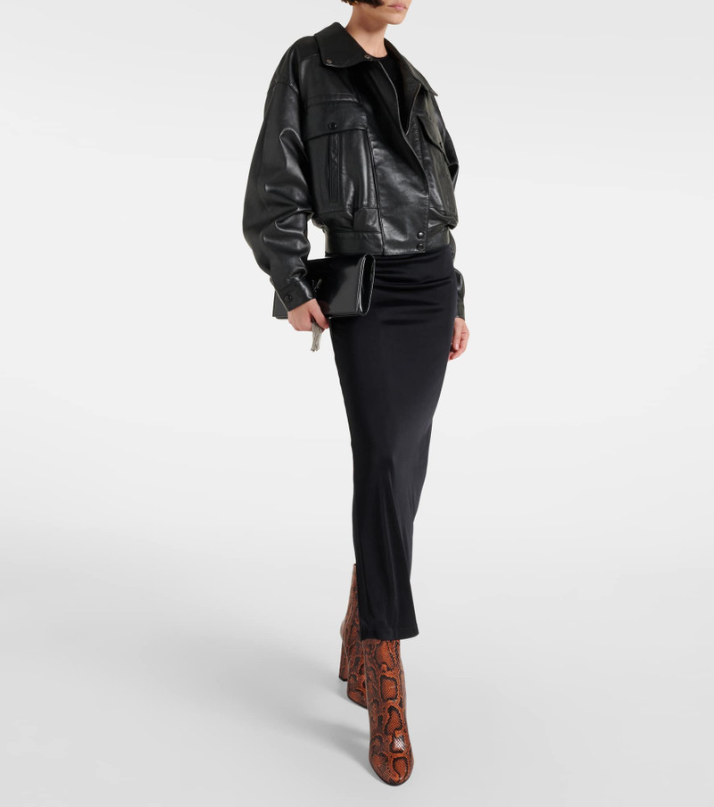 AQUAZZURA Joplin 105 printed leather bootie outlook