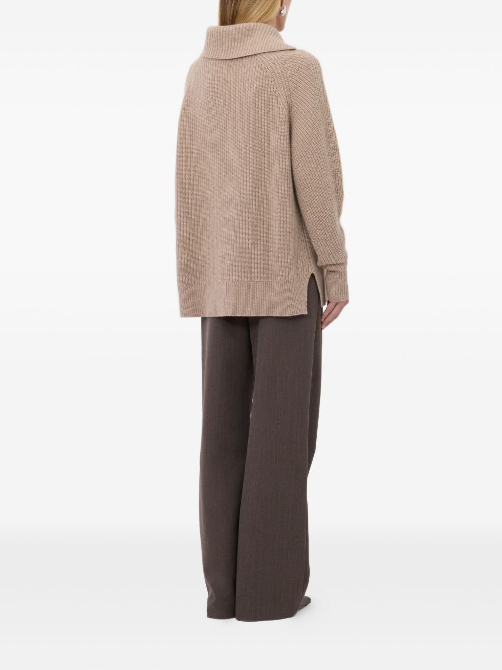 Cecil ribbed-stand collar sweater - 3