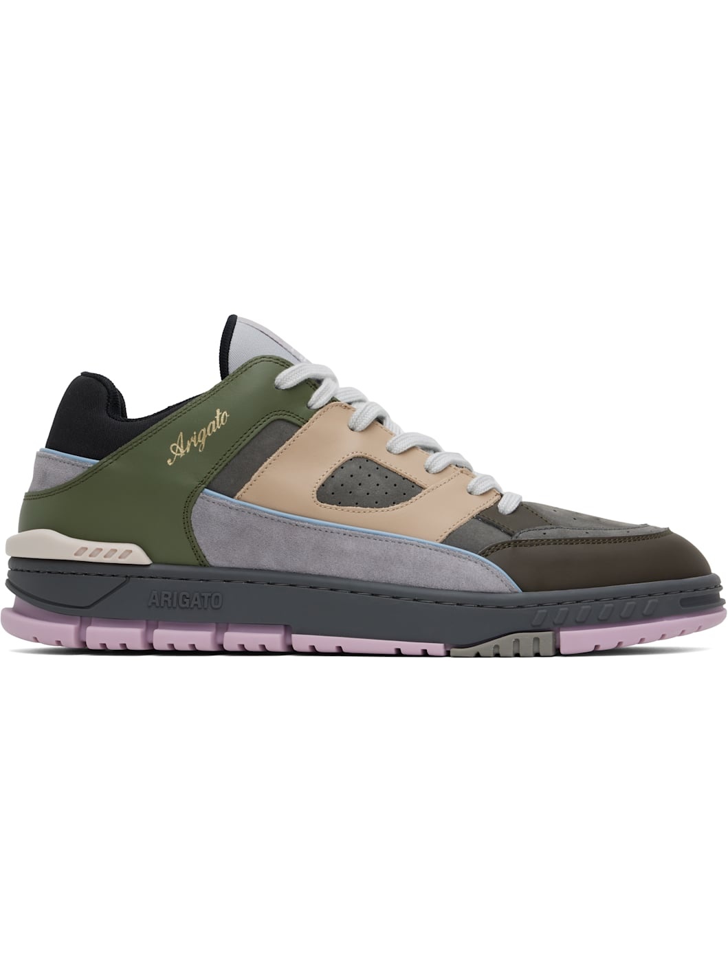 Gray & Green Area Lo Sneakers - 1