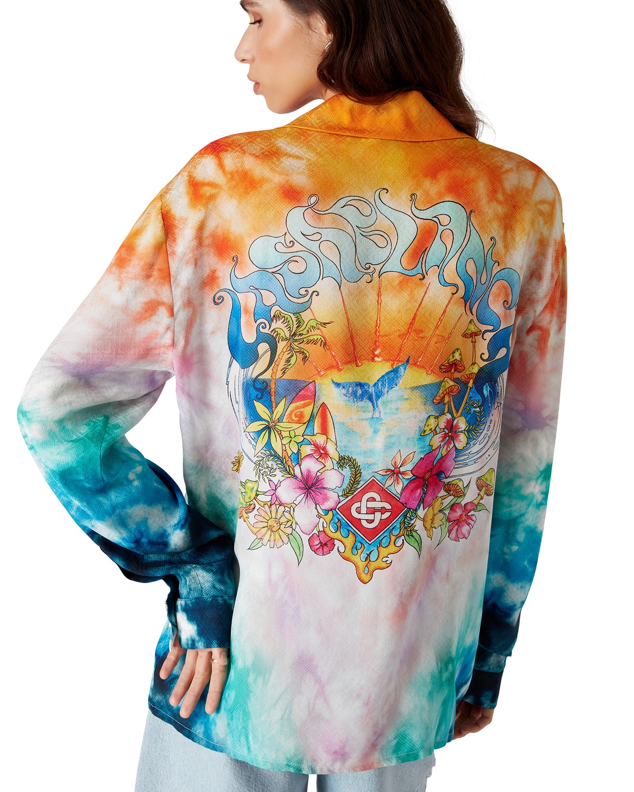 Surf Trip Long Sleeve Silk Shirt| Casablanca Paris - 4