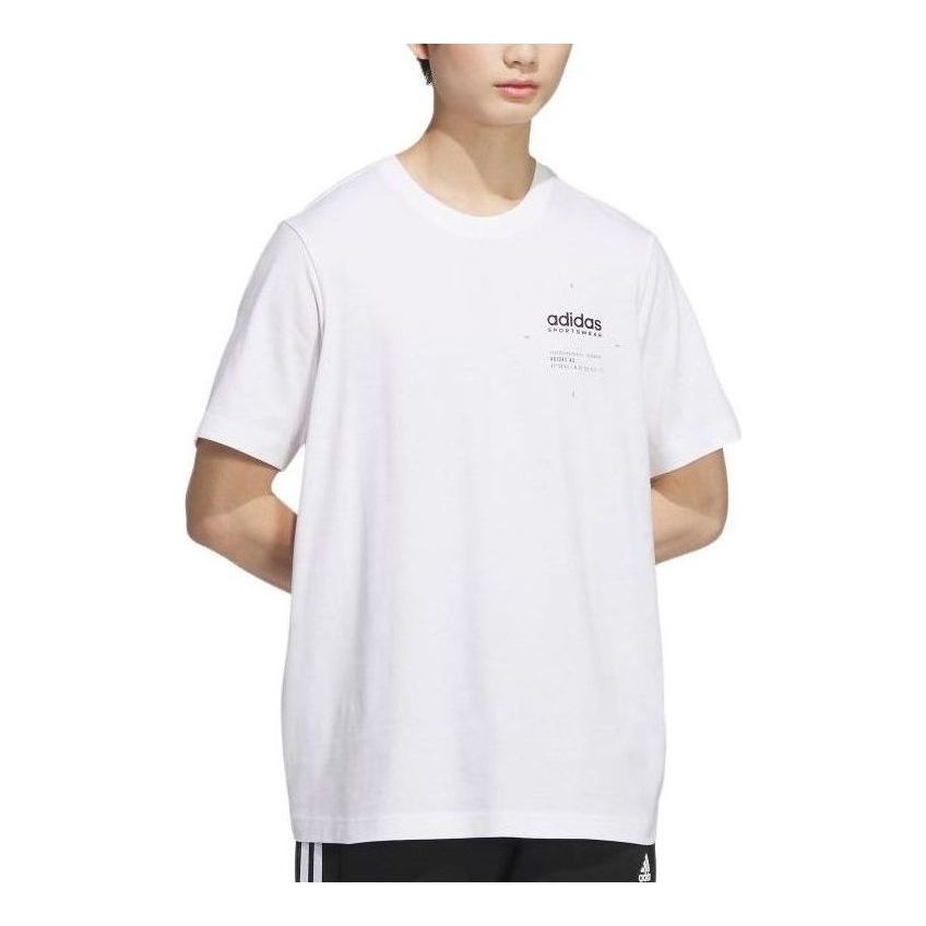 adidas Small Linear Logo T-Shirt Asia Sizing 'White' JI9080 - 1