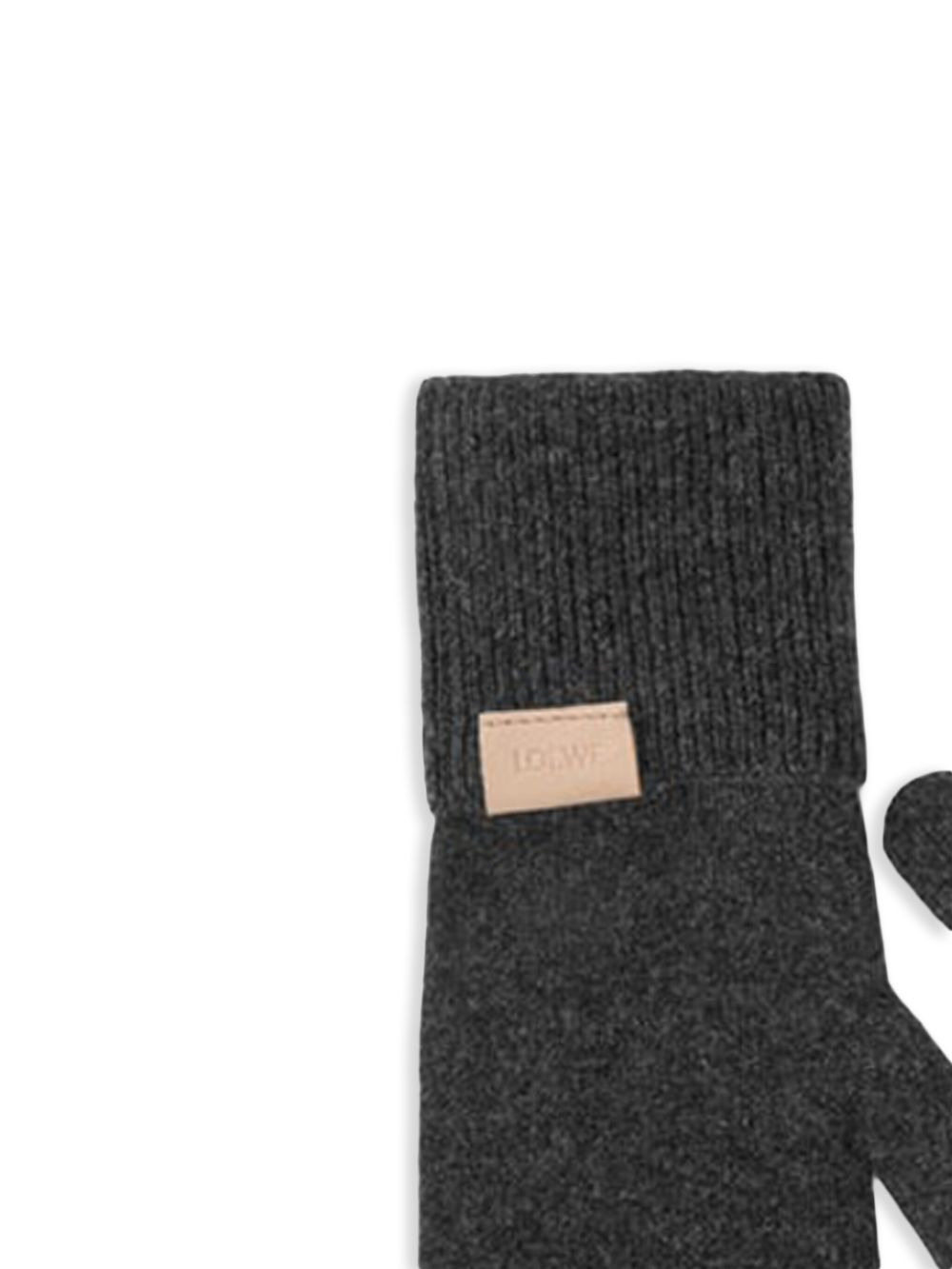 ribbed-knit gloves - 2