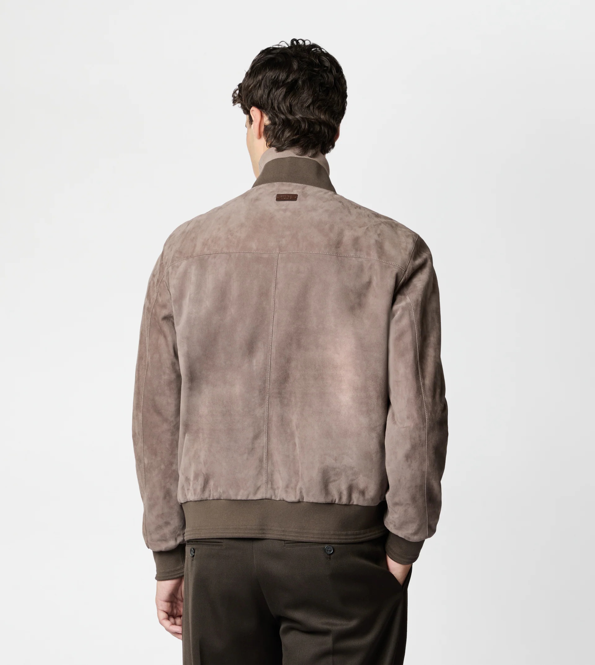 PASHMY BOMBER JACKET IN SUEDE - BROWN - 3