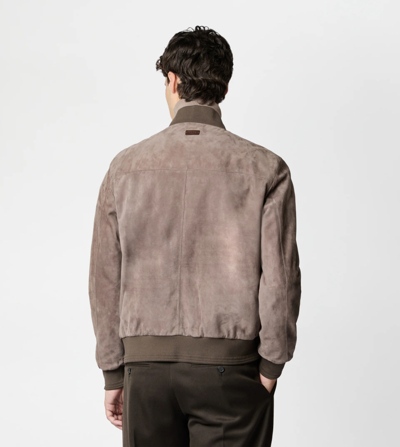 PASHMY BOMBER JACKET IN SUEDE - BROWN 3