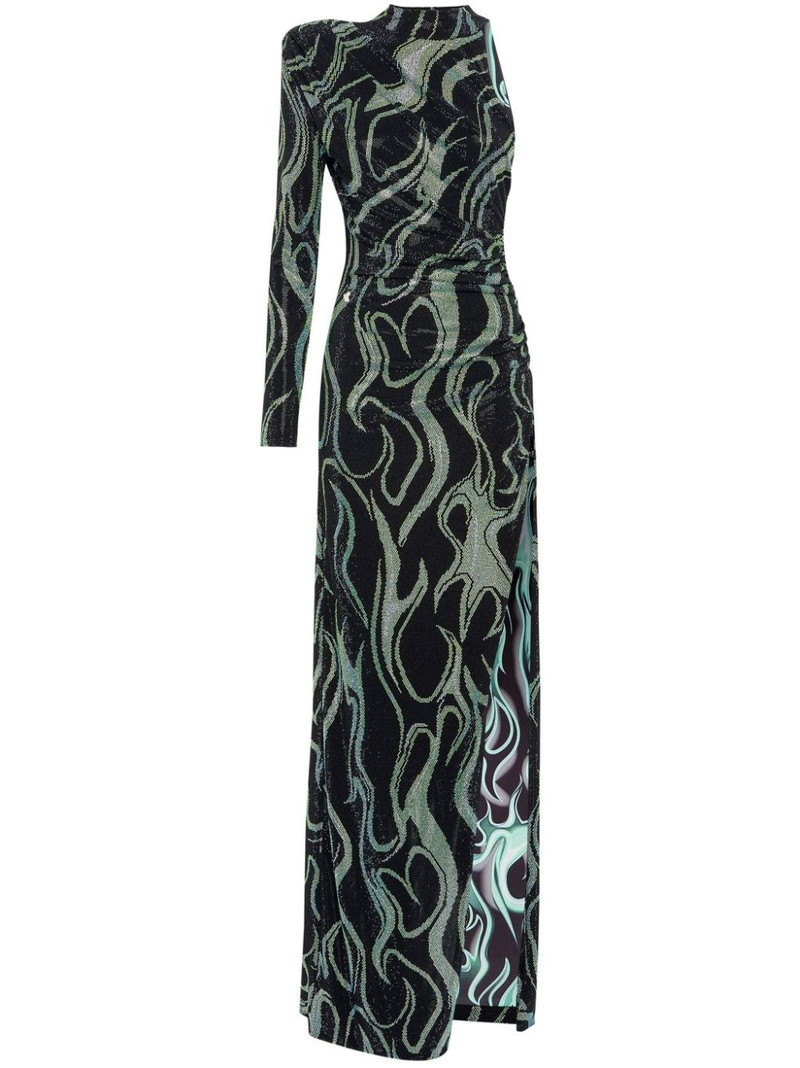 rhinestone-embellished jersey maxi dress 1