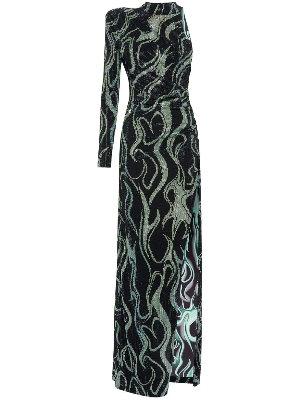 rhinestone-embellished jersey maxi dress - 1