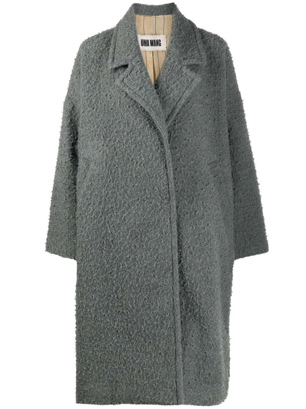 textured drop shoulder coat - 1