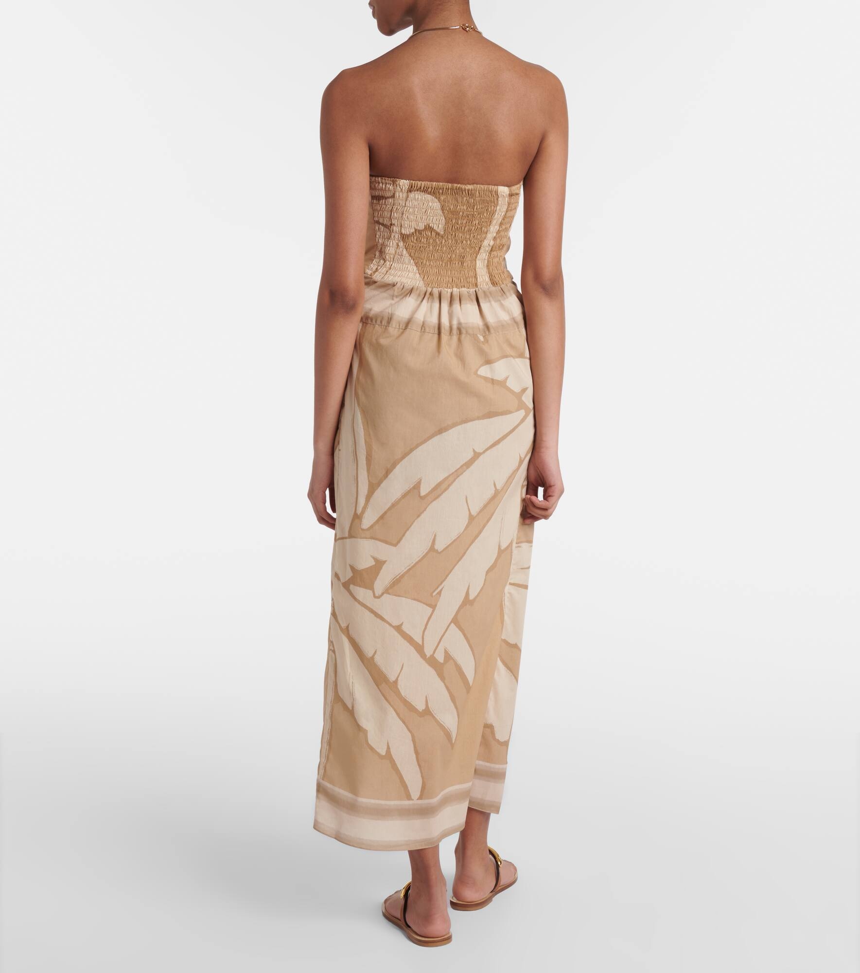 Palms Pontoon cotton poplin midi dress - 3