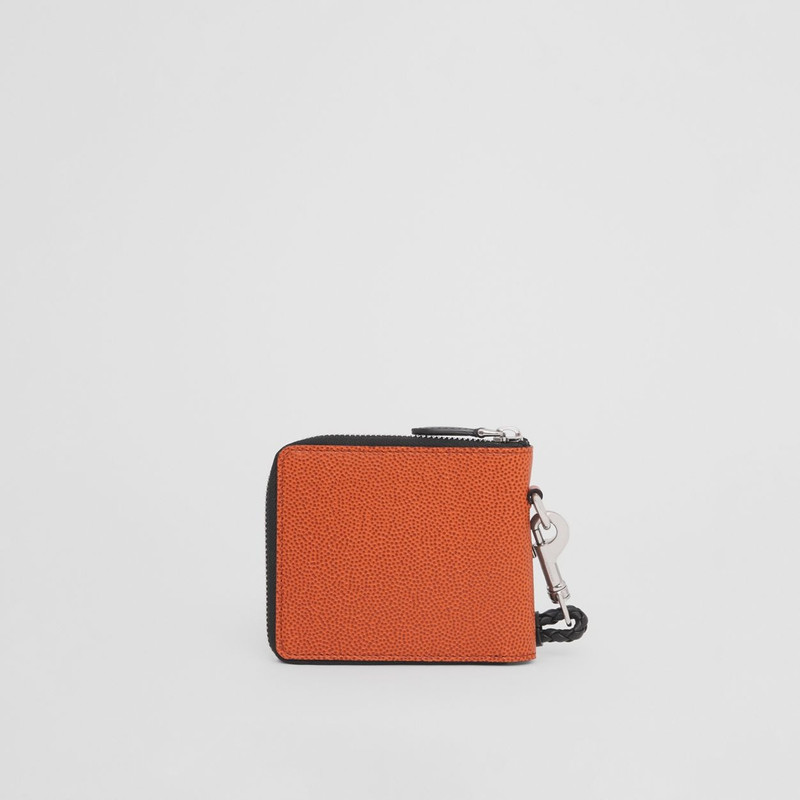 Horseferry Print Grainy Leather Ziparound Wallet Lanyard 7