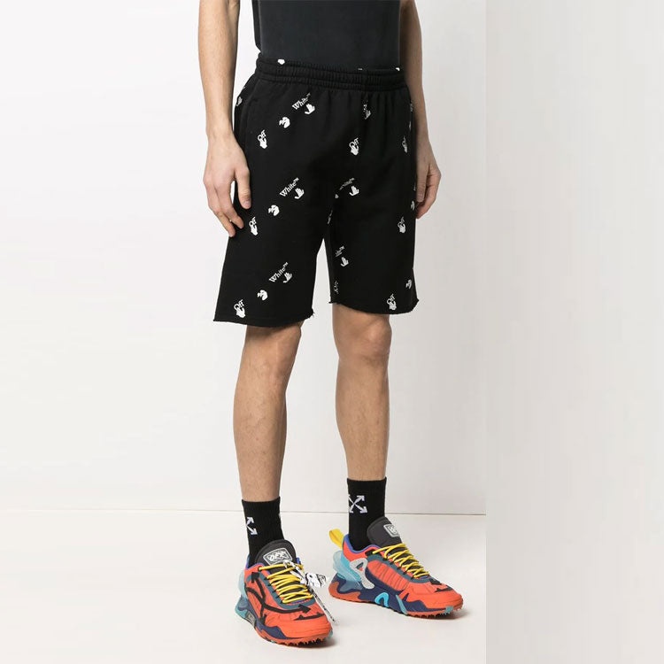 Off-White Men's SS21 Logo Print Short Skirt Black OMCI006R21FLE0031001 - 4