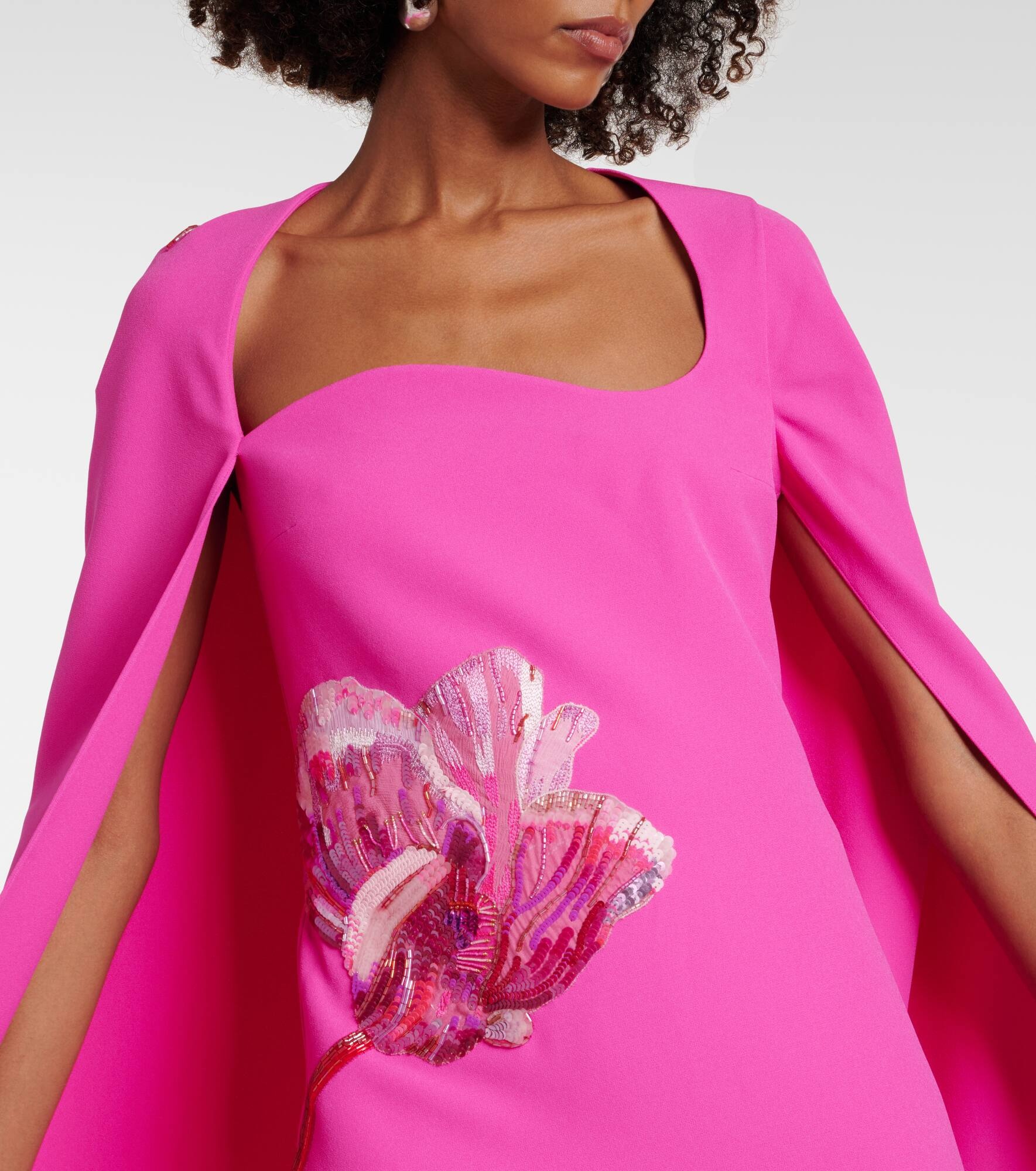 Mattia caped embellished gown - 4
