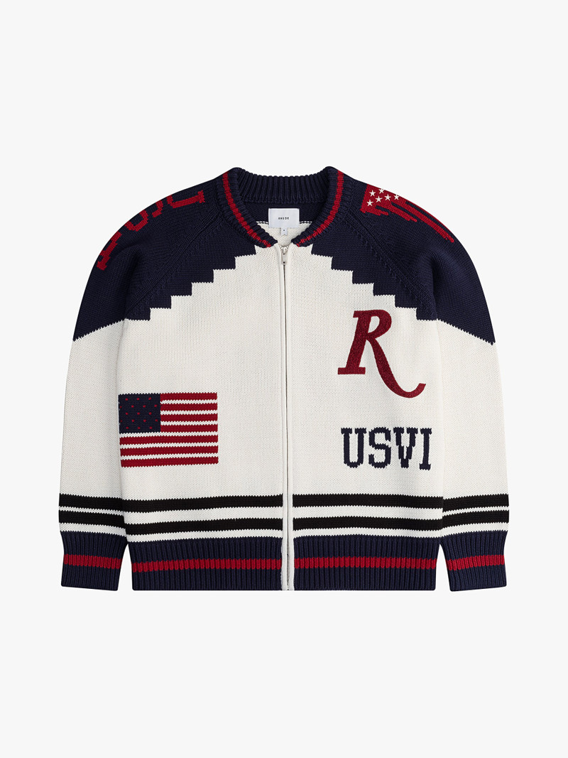 RHUDE ST. CROIX KNIT ZIP-UP 1