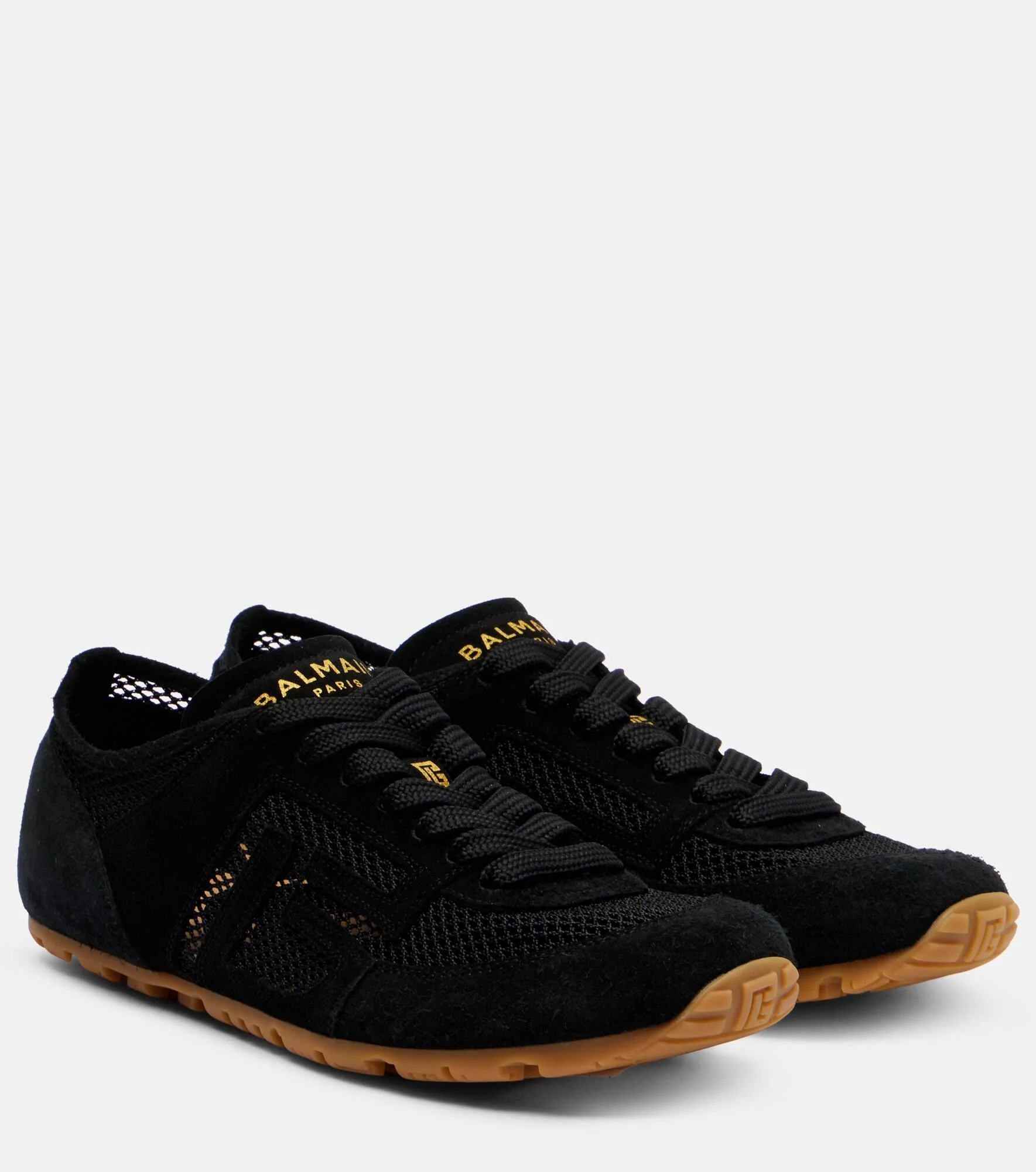 Runner suede-trimmed sneakers - 1