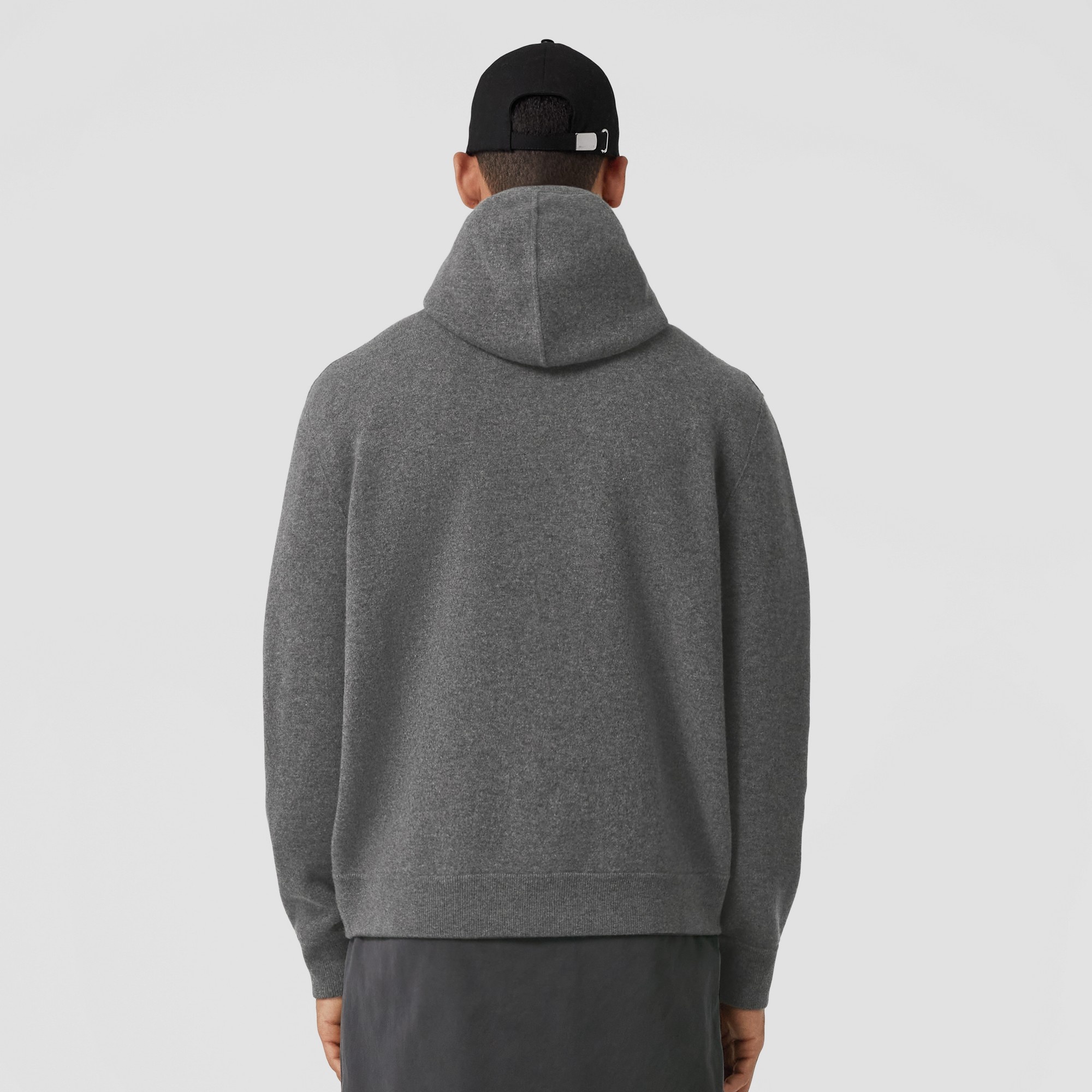 Logo Detail Cashmere Blend Oversized Hoodie - 4