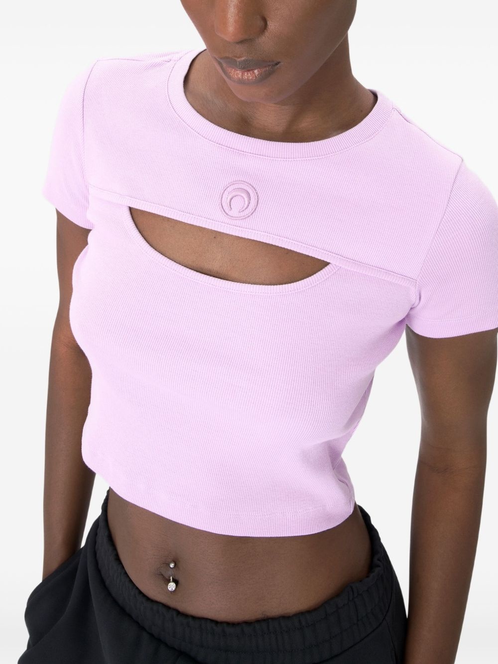 cut-out jersey T-Shirt - 3