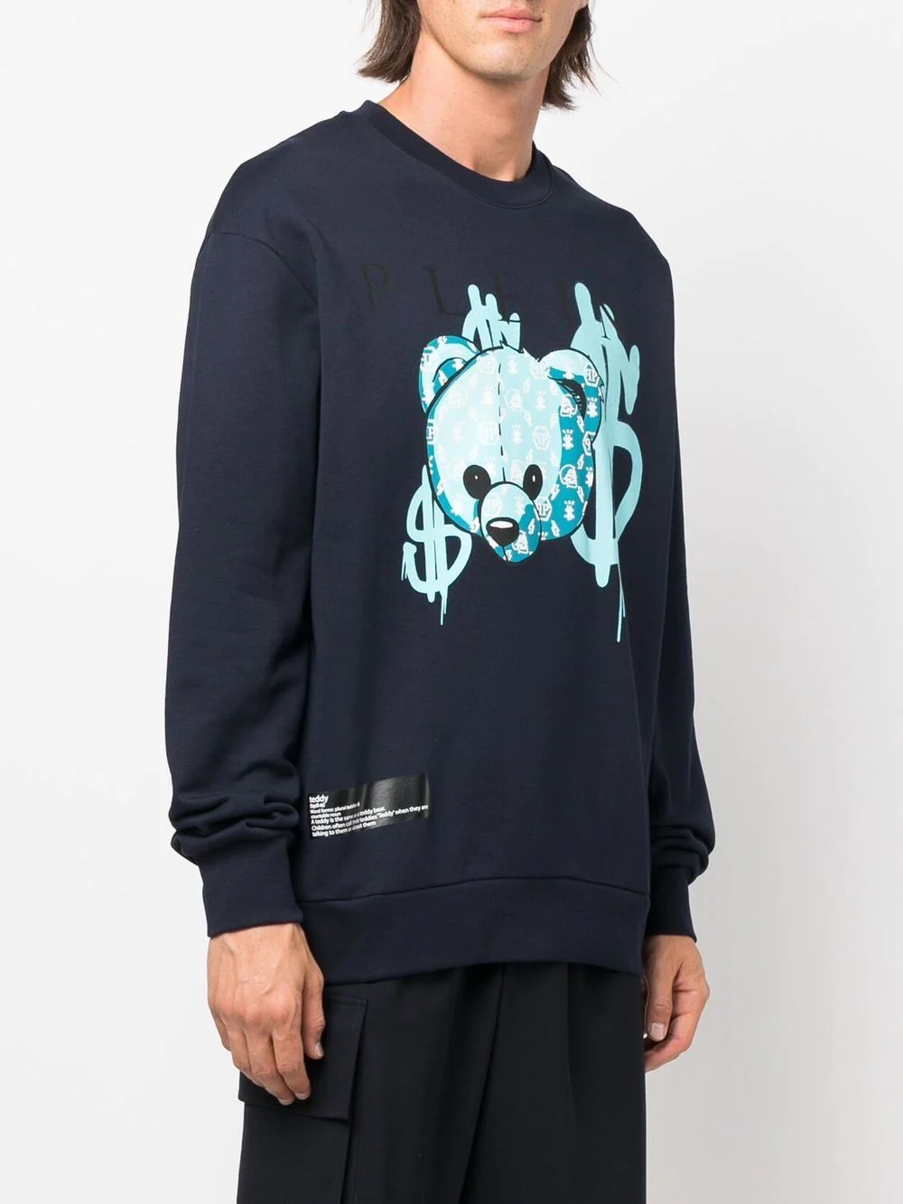 teddy-print crew-neck sweatshirt - 3