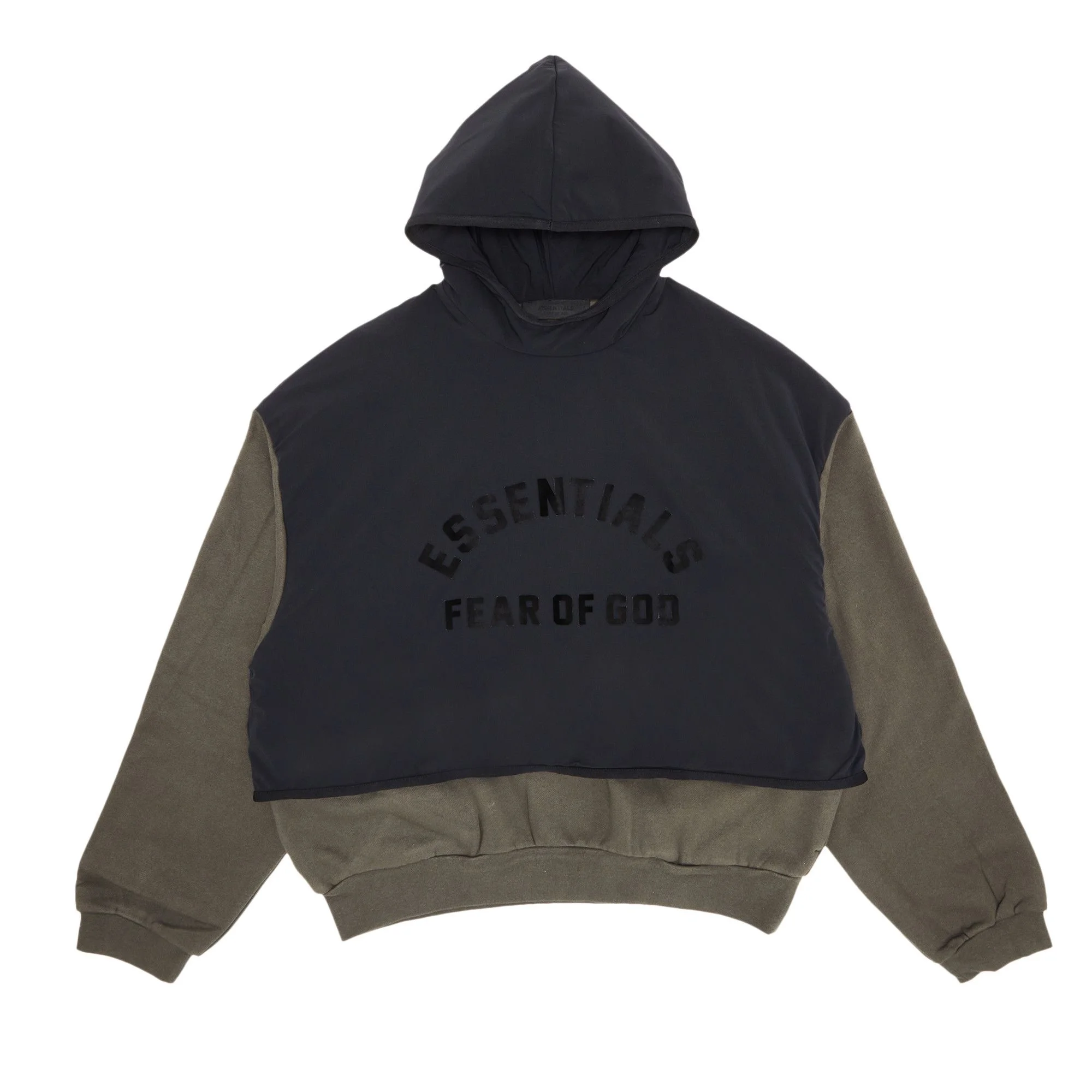 Fear of God Essentials Nylon Fleece Hooded Sweater 'Ink/Jet Black' - 1
