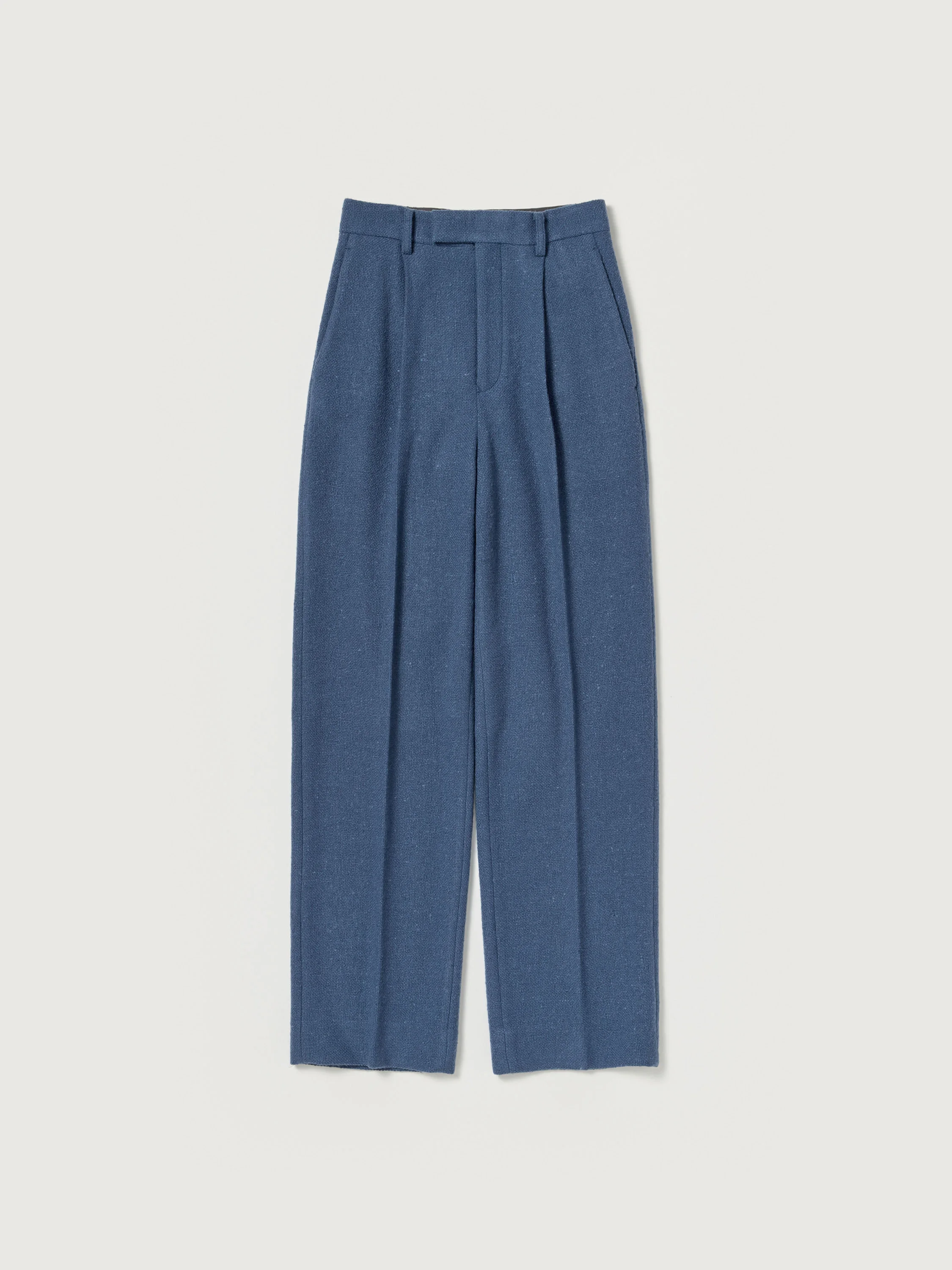 HOMESPUN TWEED ONE-TUCK SLACKS - 1