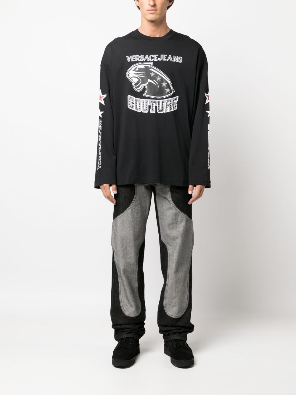 logo-print long-sleeve top - 2