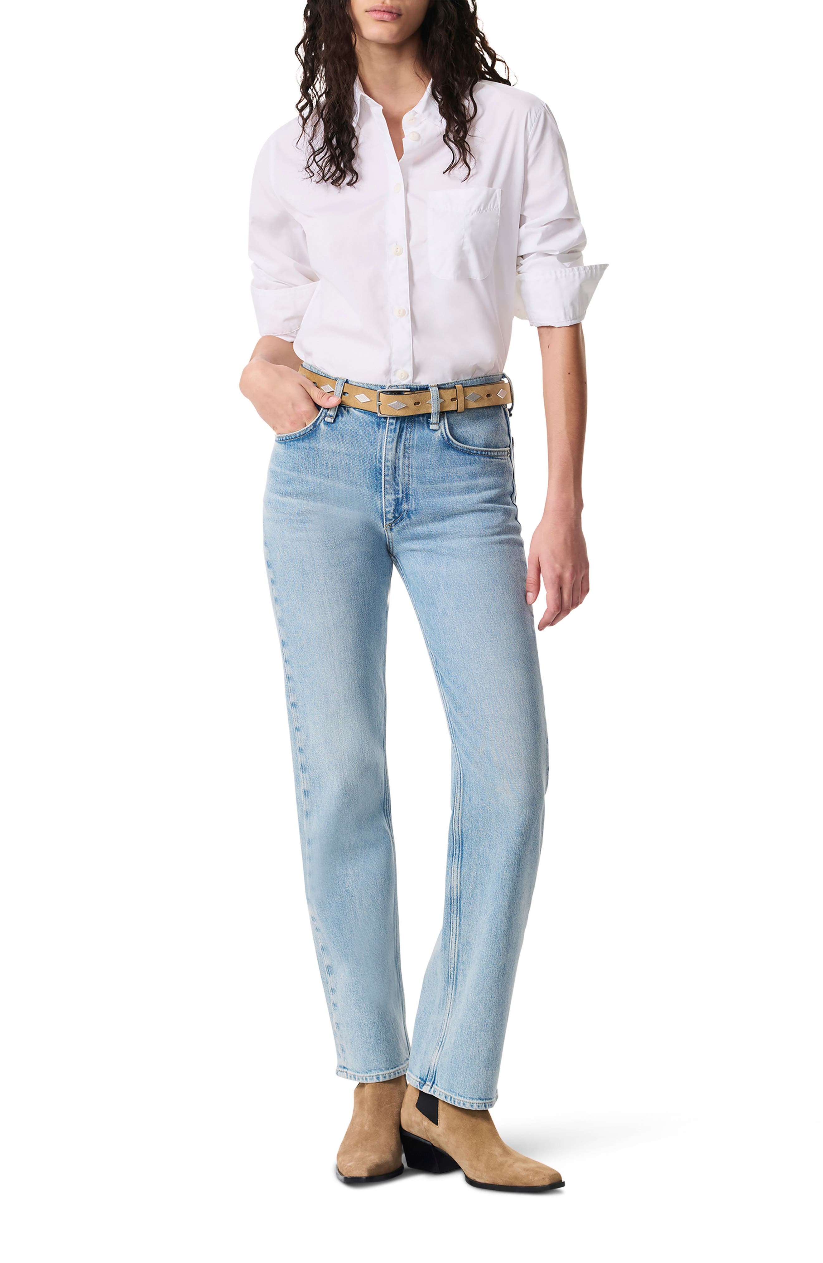 rag & bone Harlow Straight Leg Jeans in Delancey at Nordstrom - 4