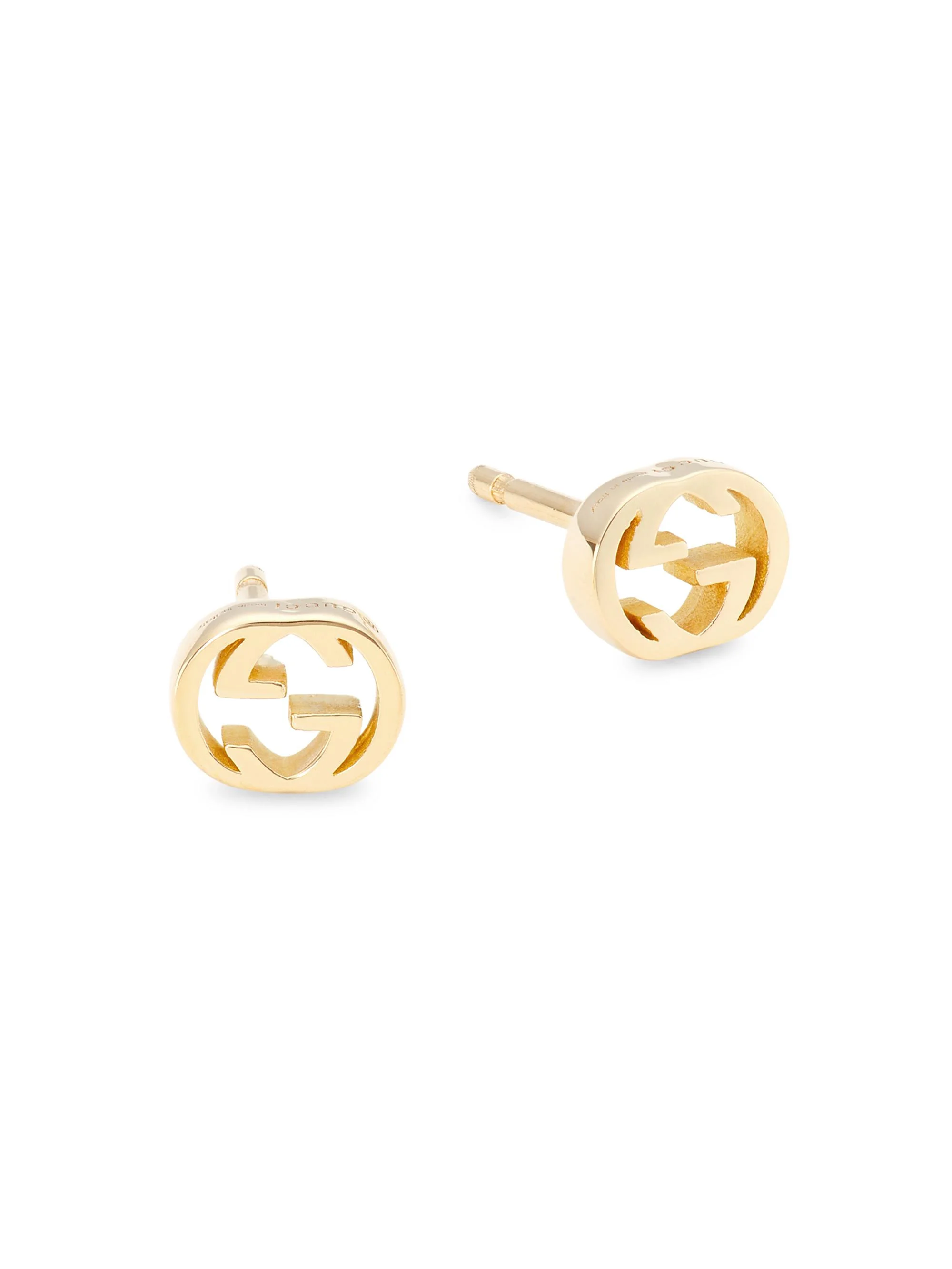 Women's Interlocking-G Stud Earrings in Yellow Gold - Yellow Gold - 1