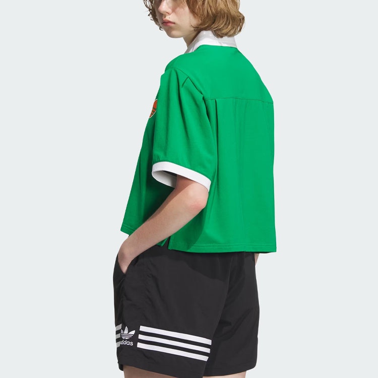 (WMNS) adidas originals Varct Polo Shirt 'Green' IU4767 - 3