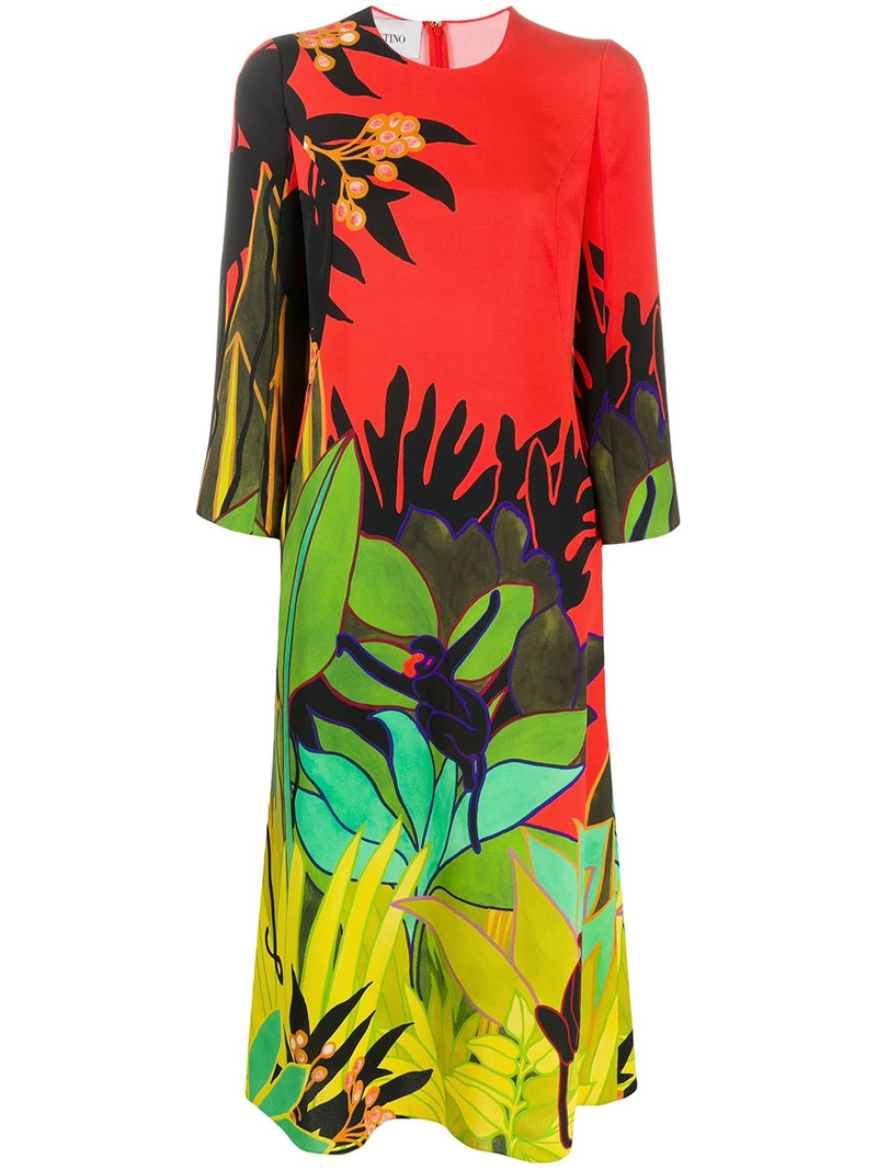 Monkey Forest print midi dress 1