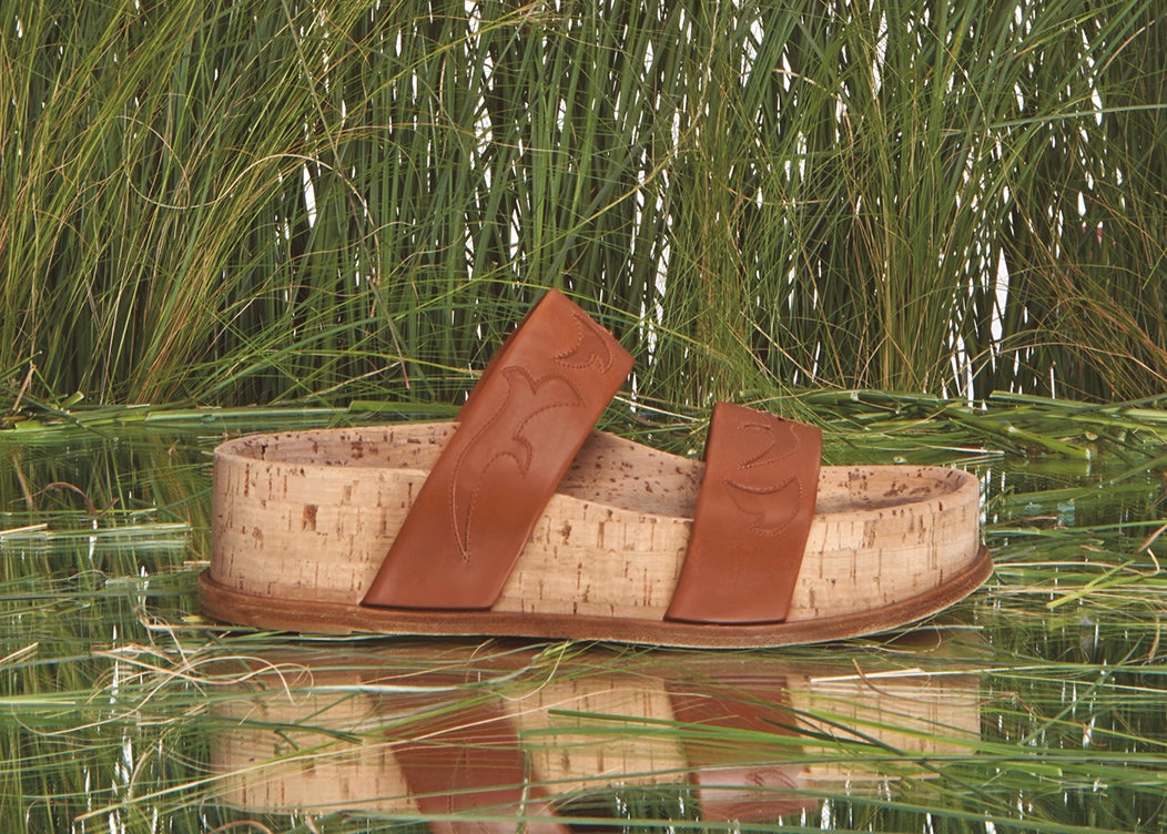 Flame Striker Sandal in Cognac Leather - 5