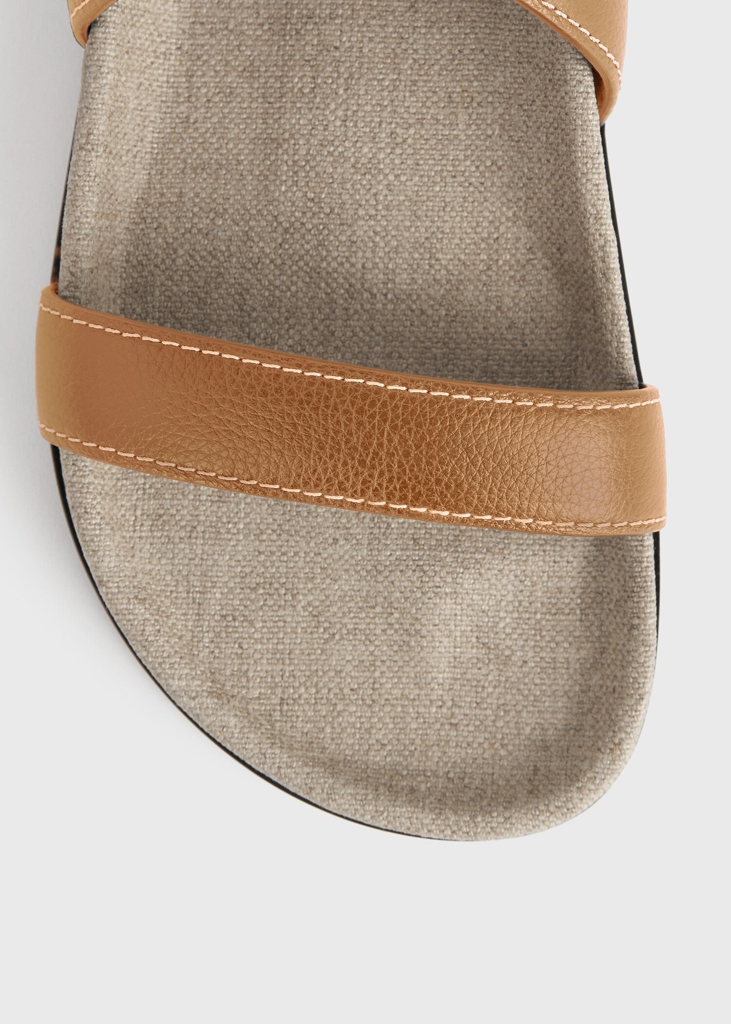 The Leather Chunky Sandal tan/ecru - 4