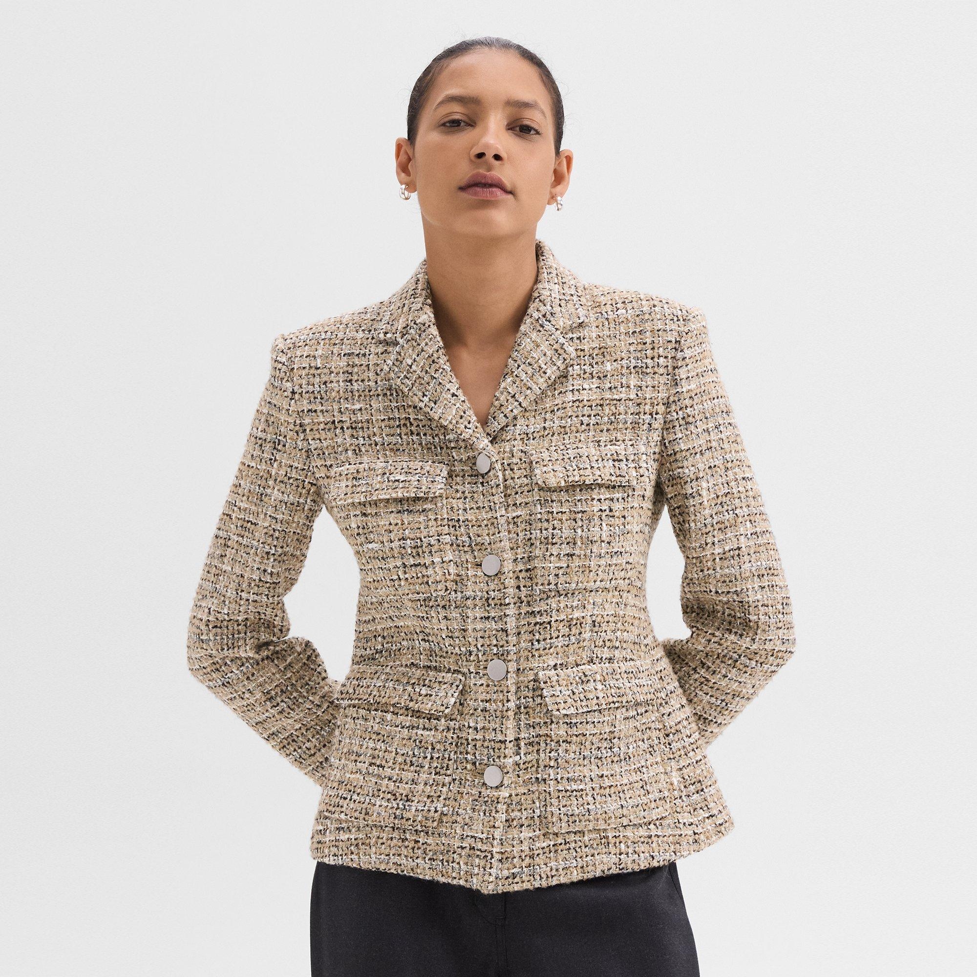 Military Jacket in Mixed Tweed - 2