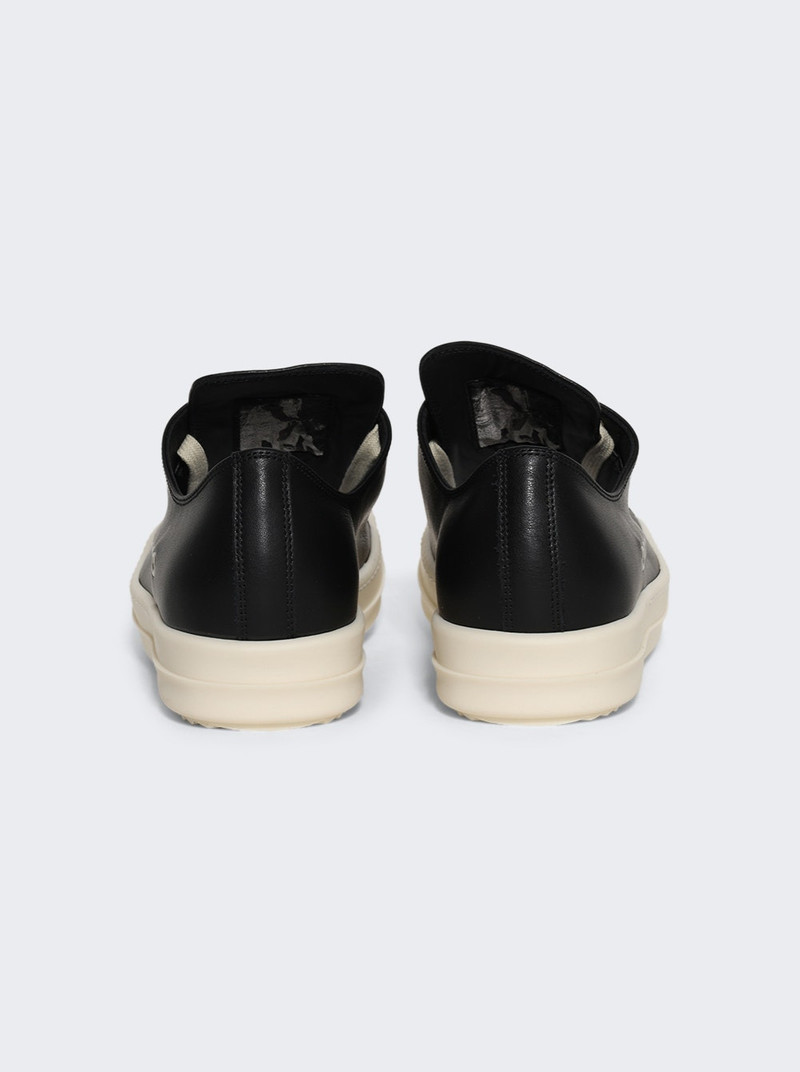 Rick Owens Temple Low Grommet Sneakers Black And Milk outlook