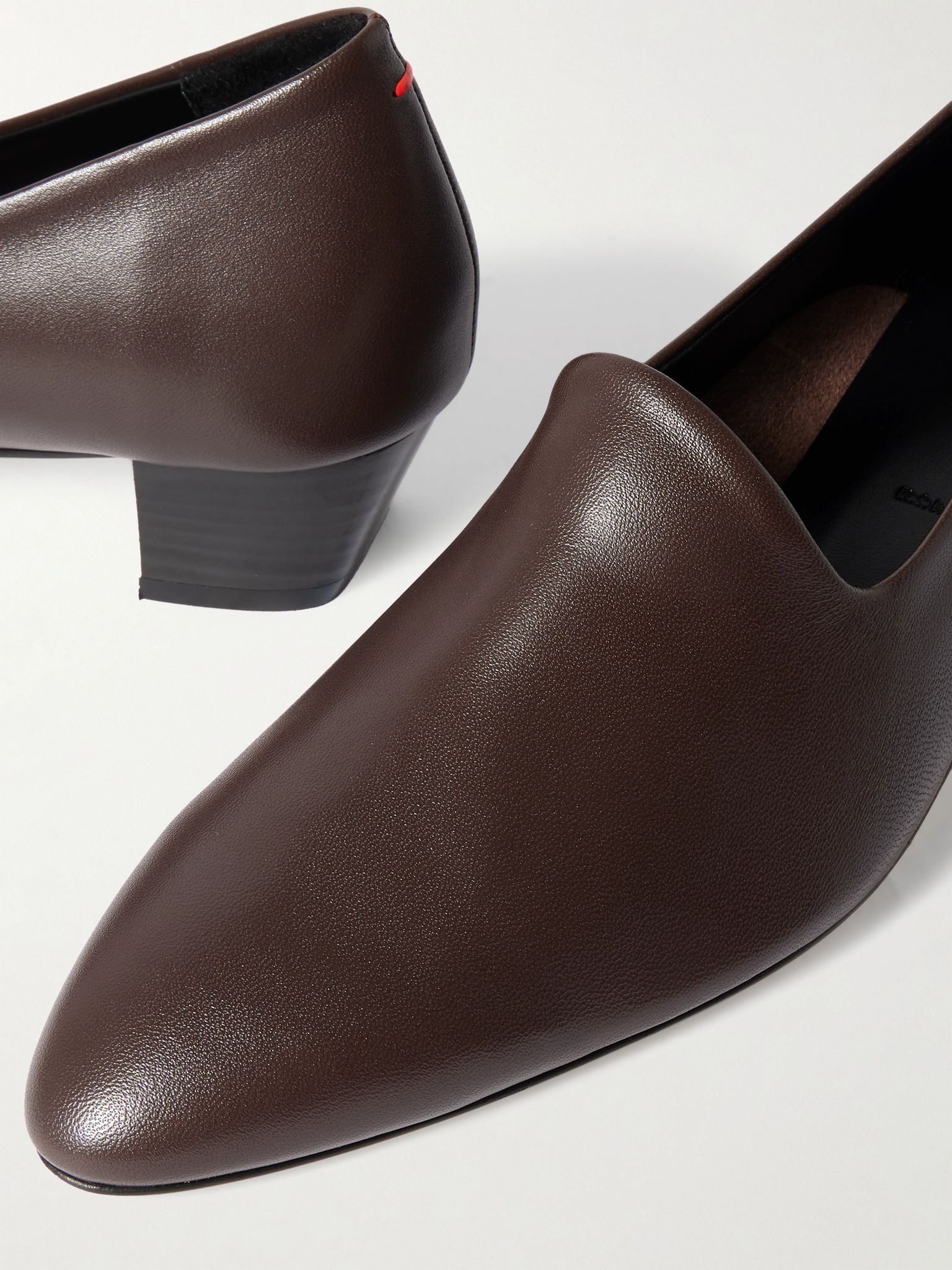 Gabby leather pumps Dark brown - 4