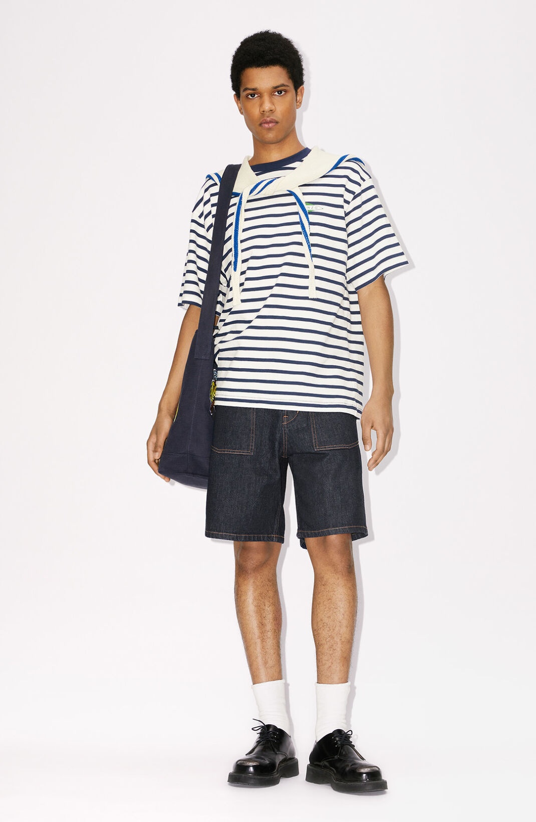 SAILOR loose denim shorts - 3